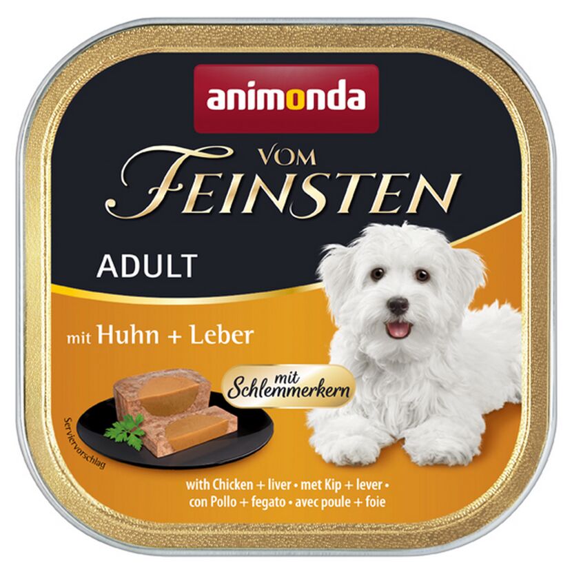 Hundefutter 'Vom Feinsten' Adult Huhn & Leber 150 g