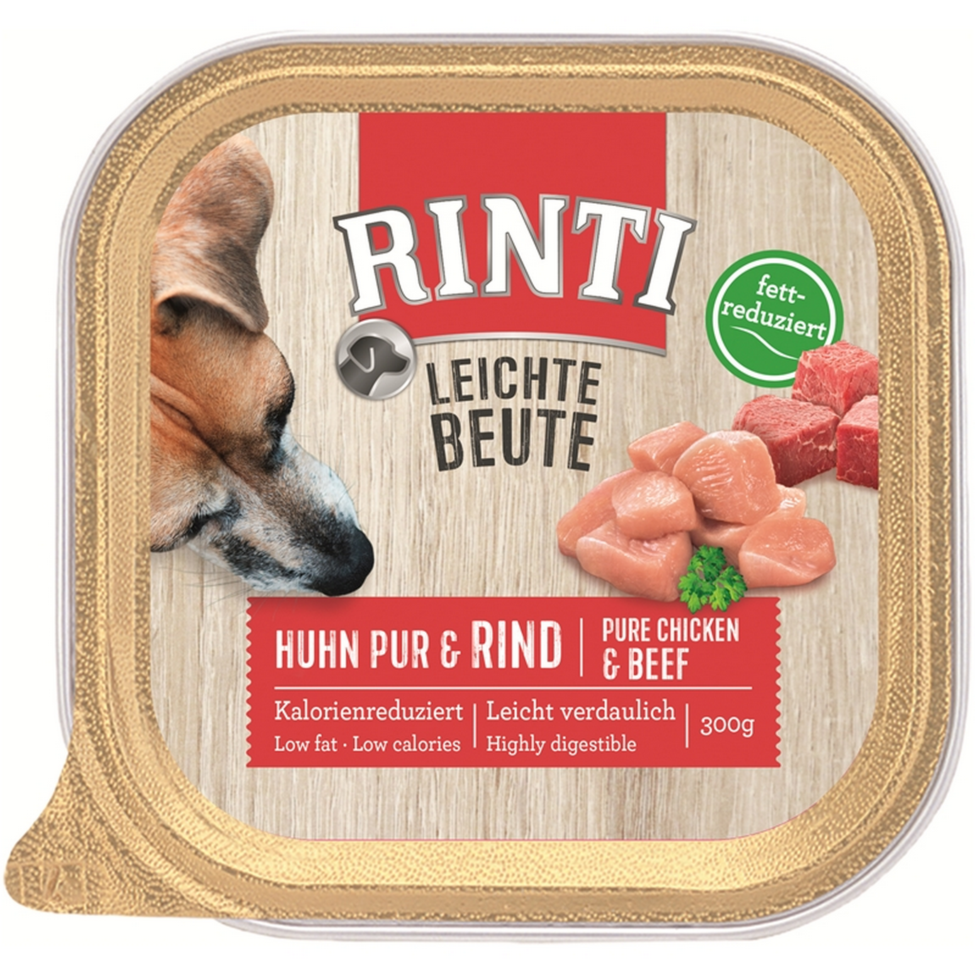 Hundefutter 'Leichte Beute' Huhn Pur Rind 300 g