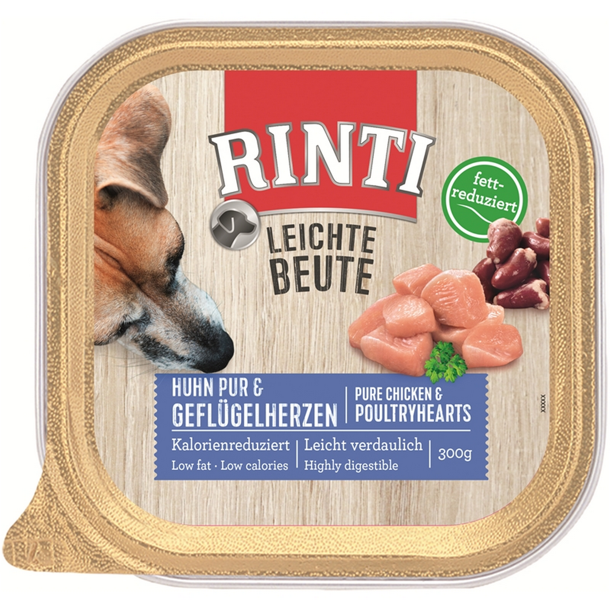 Hundefutter 'Leichte Beute' Huhn Pur Geflügelherzen 300 g