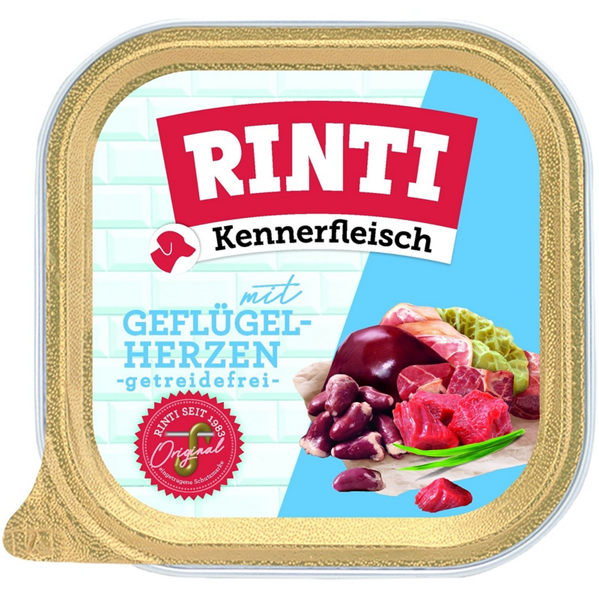 Hundefutter 'Kennerfleisch Plus' Geflügelherzen Dose 300 g