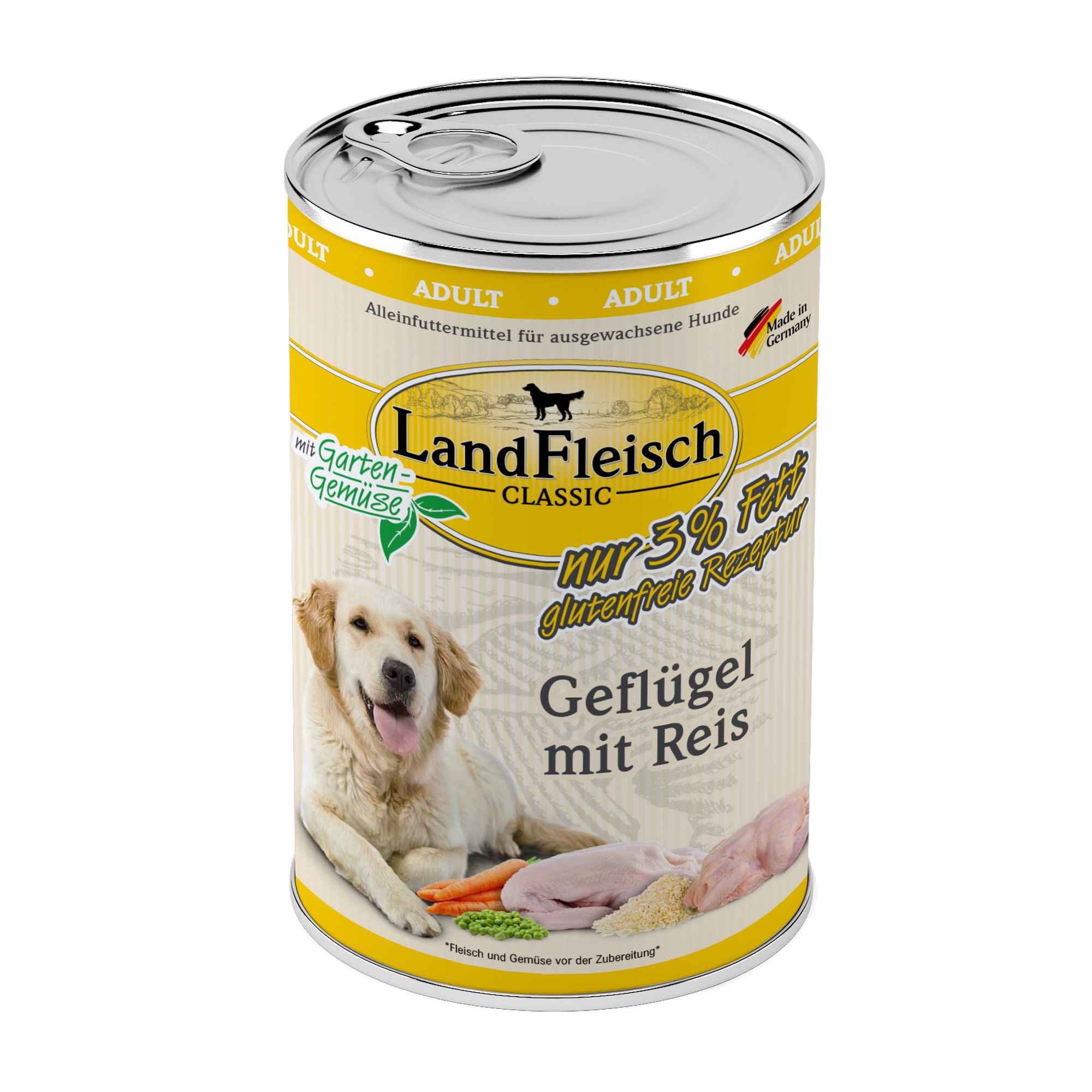 Hundefutter 'Classic' Geflügel, Reis 400 g