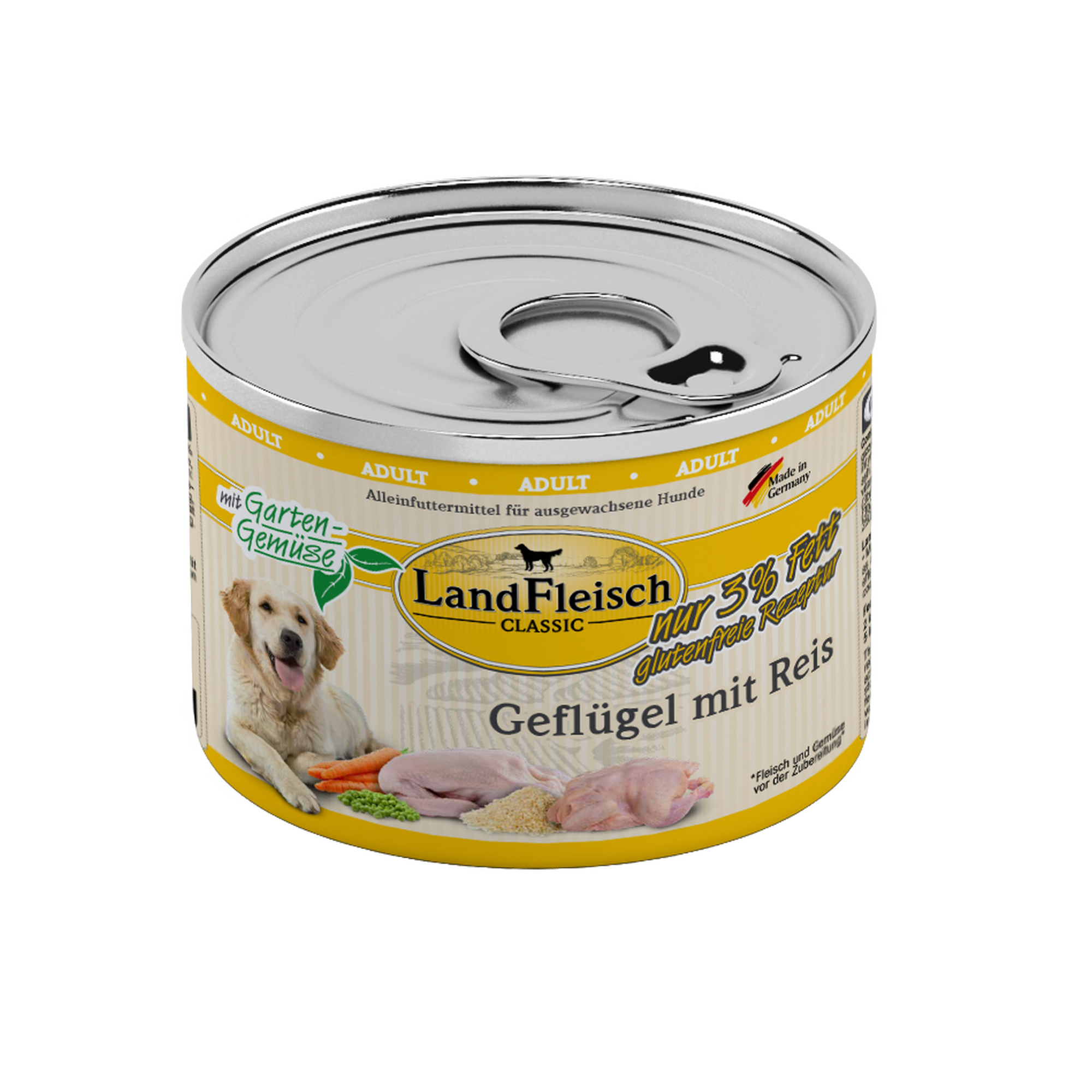 Hundefutter 'Classic' Geflügel, Reis 195 g