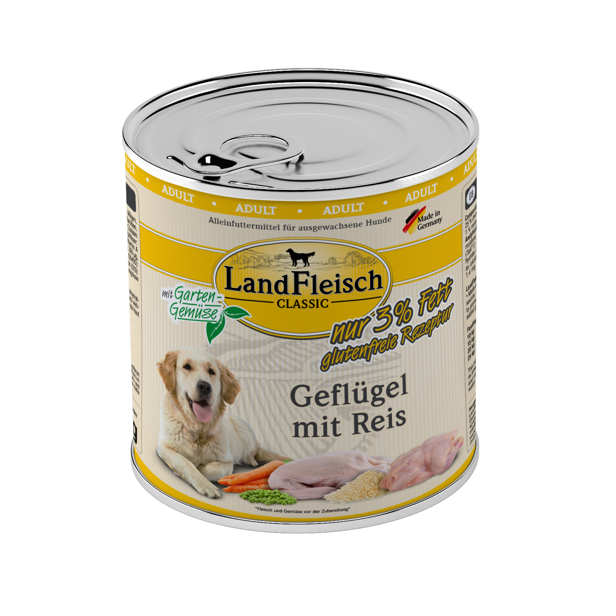 Hundefutter 'Classic' Geflügel, Reis 800 g