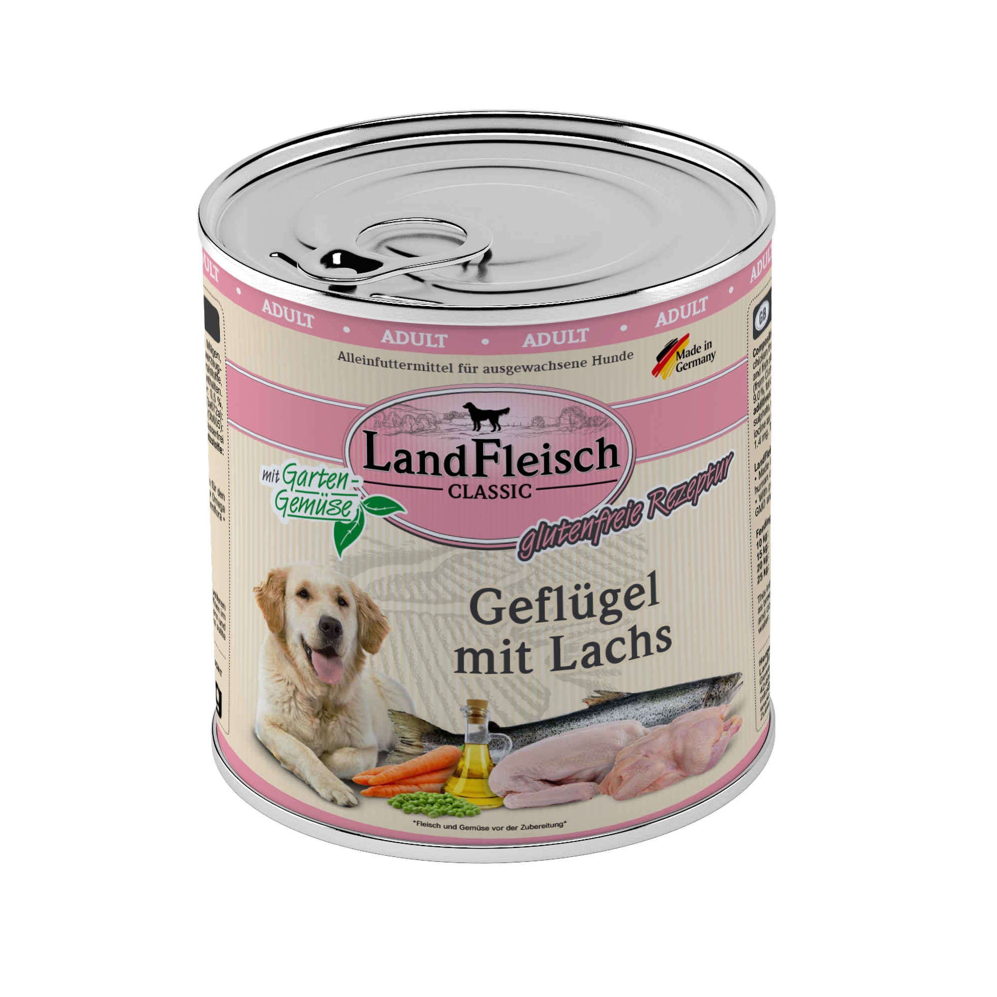 Hundefutter 'Classic' Geflügel, Lachs 800 g