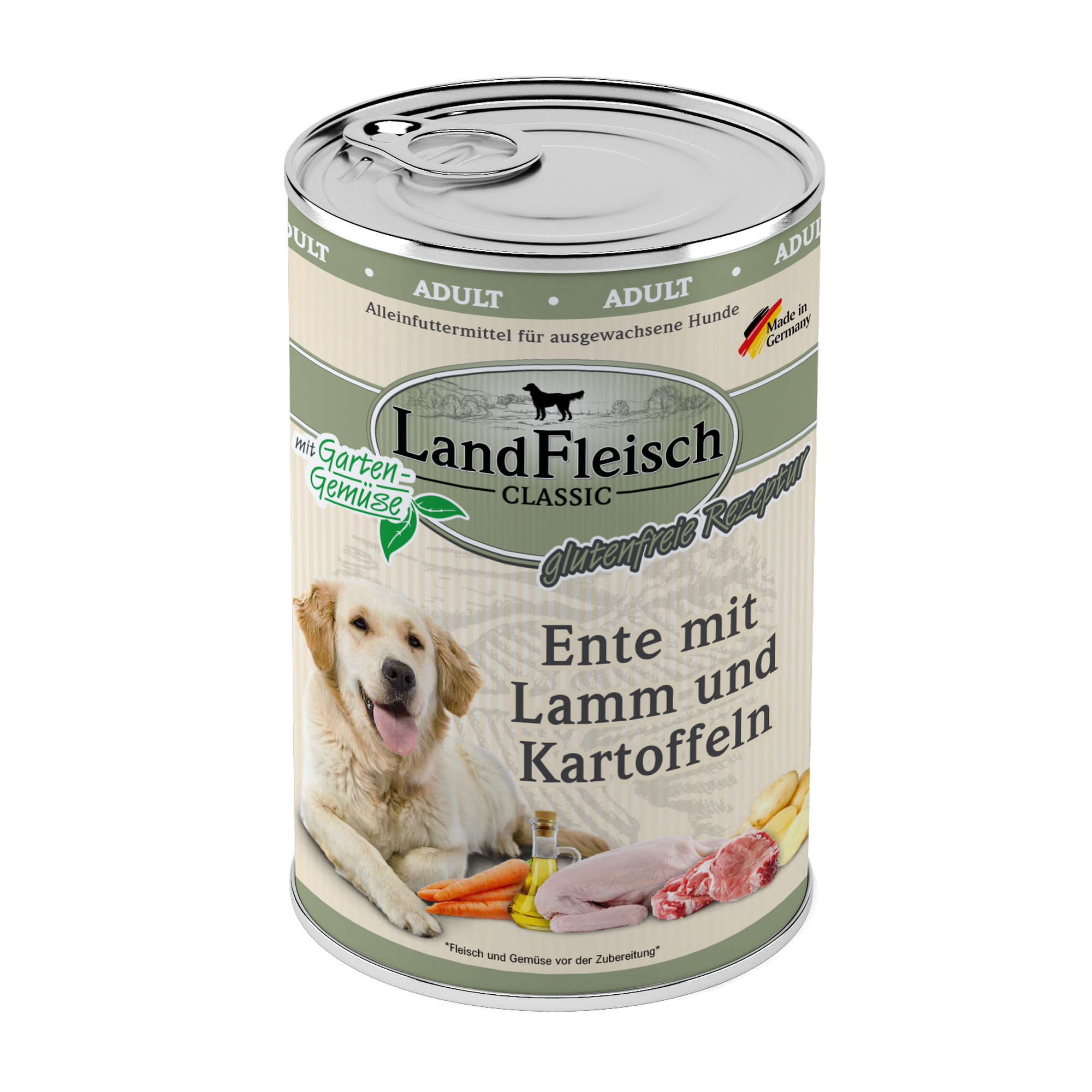 Hundefutter 'Classic' Ente, Lamm & Kartoffel 400 g