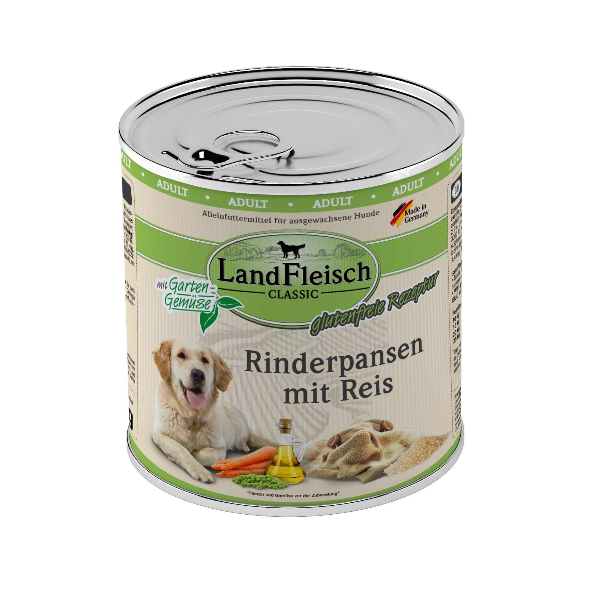 Hundefutter 'Classic' Rinderpansen, Reis 800 g