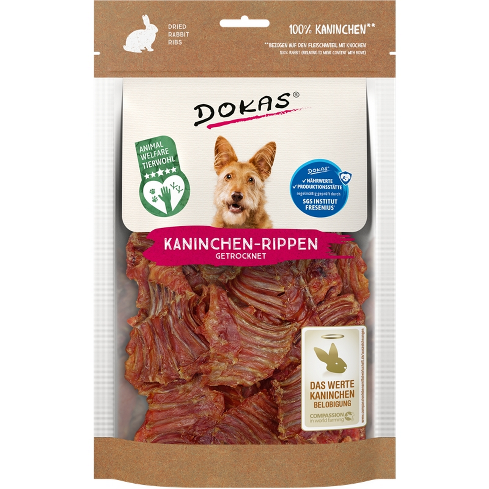 Hundefutter Kaninchen-Rippen 100 g