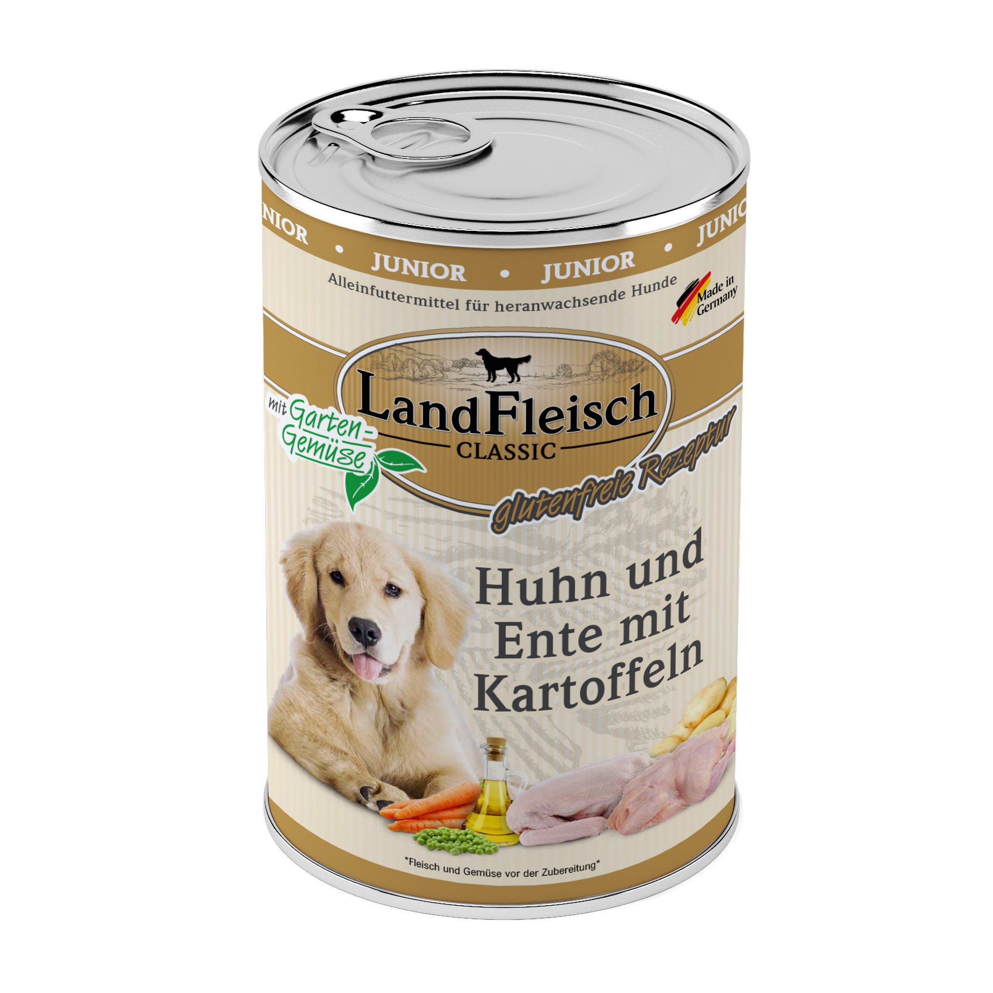 Hundefutter 'Classic' Junior Huhn & Ente 400 g