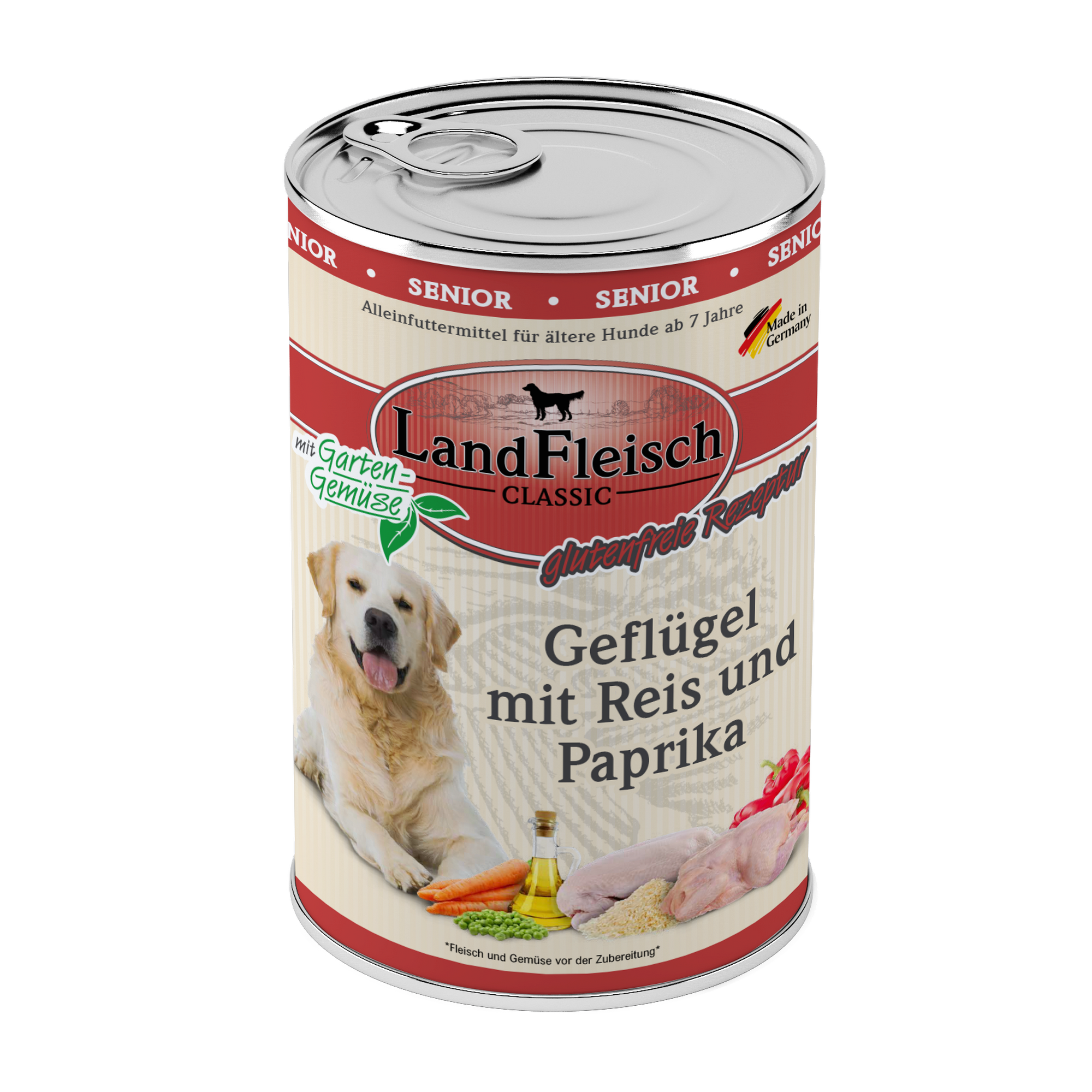 Hundefutter 'Classic' Senior Geflügel & Paprika 400 g