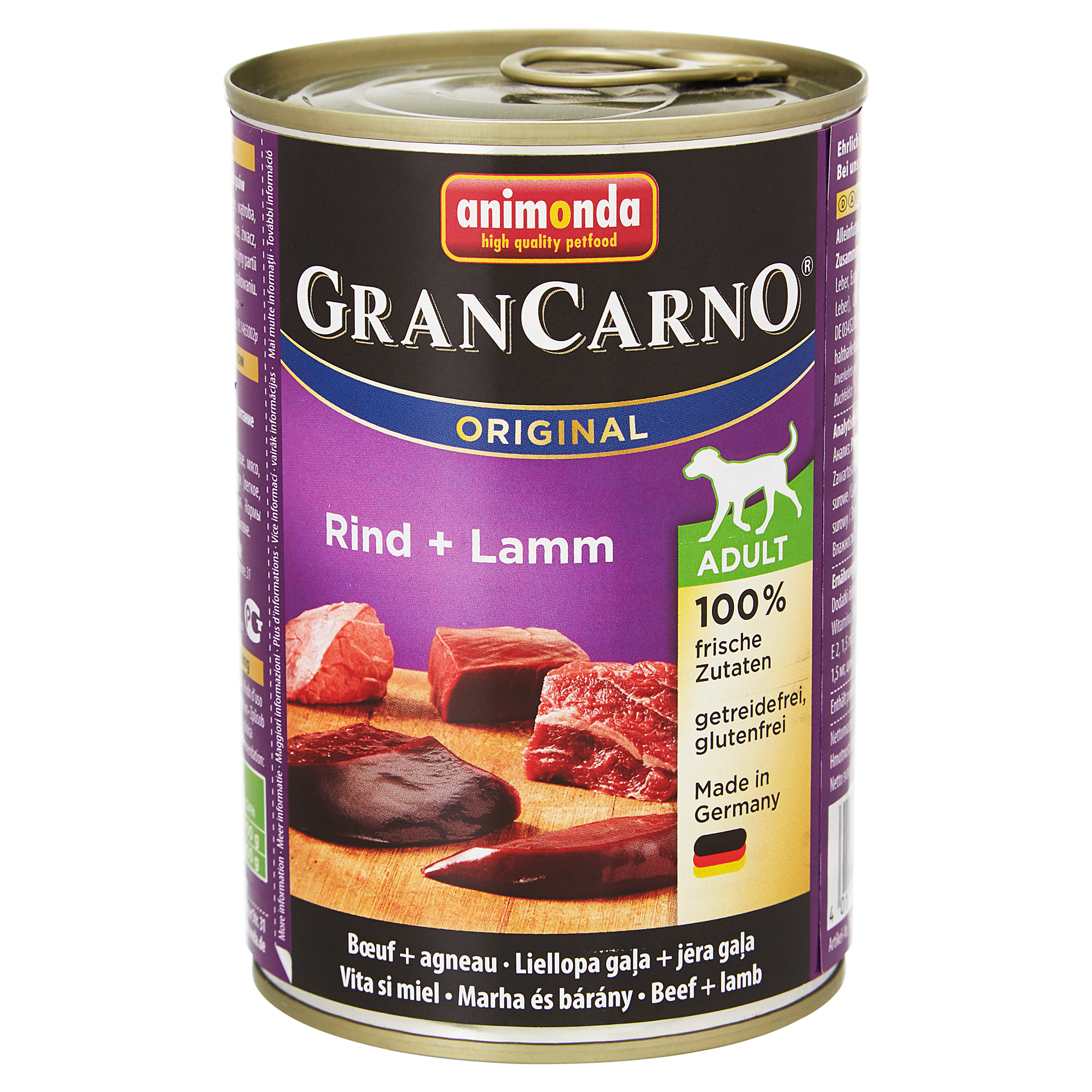 Hundenassfutter "Gran Carno" Original mit Rind/Lamm 400 g + product picture