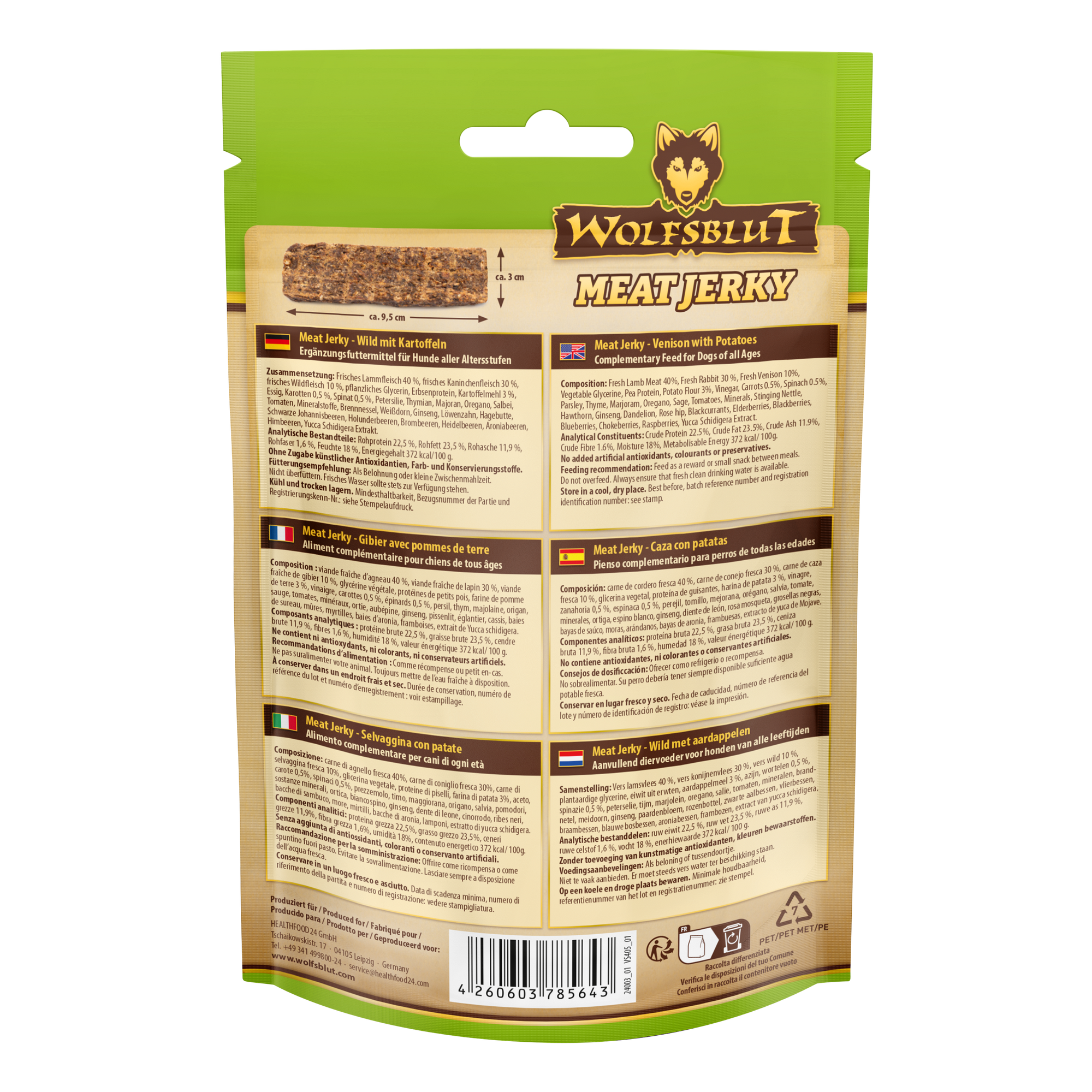 Hundesnack 'Meat Jerky Dark Forest' Adult 80 g