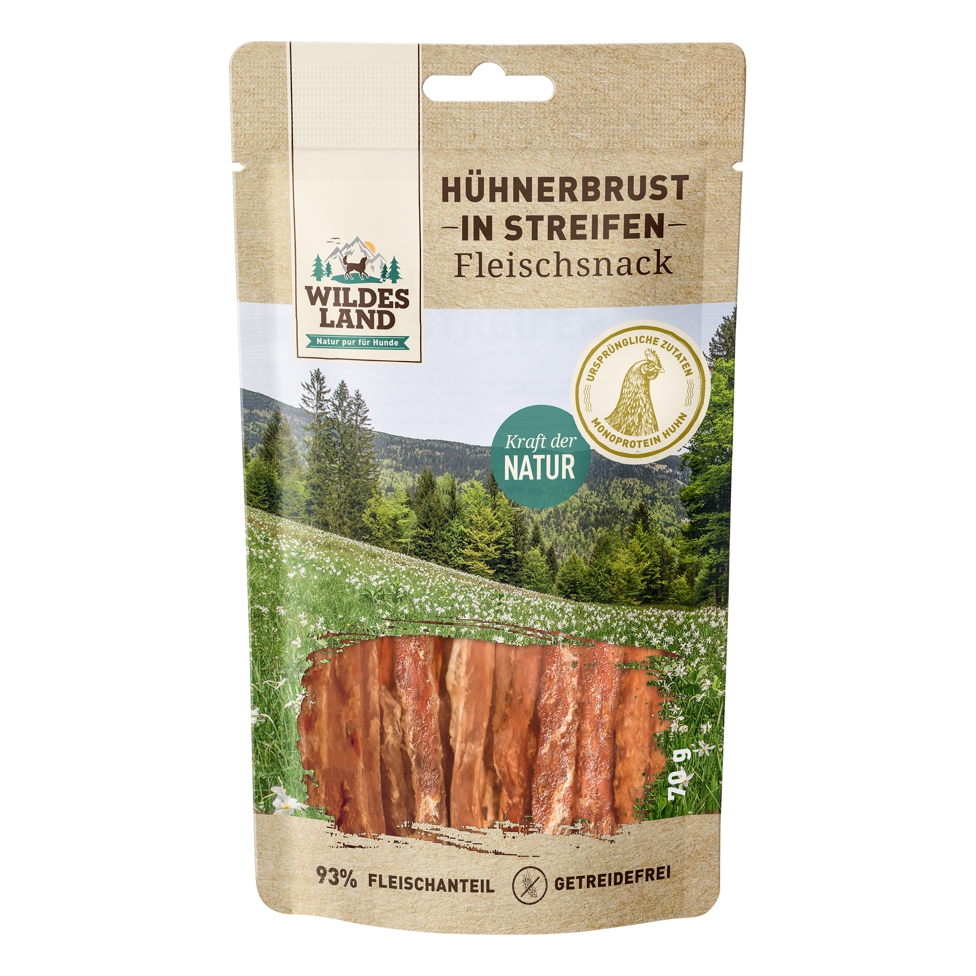 Hundesnack 'Fleischsnacks Hühnerbrust in Streifen' 70 g
