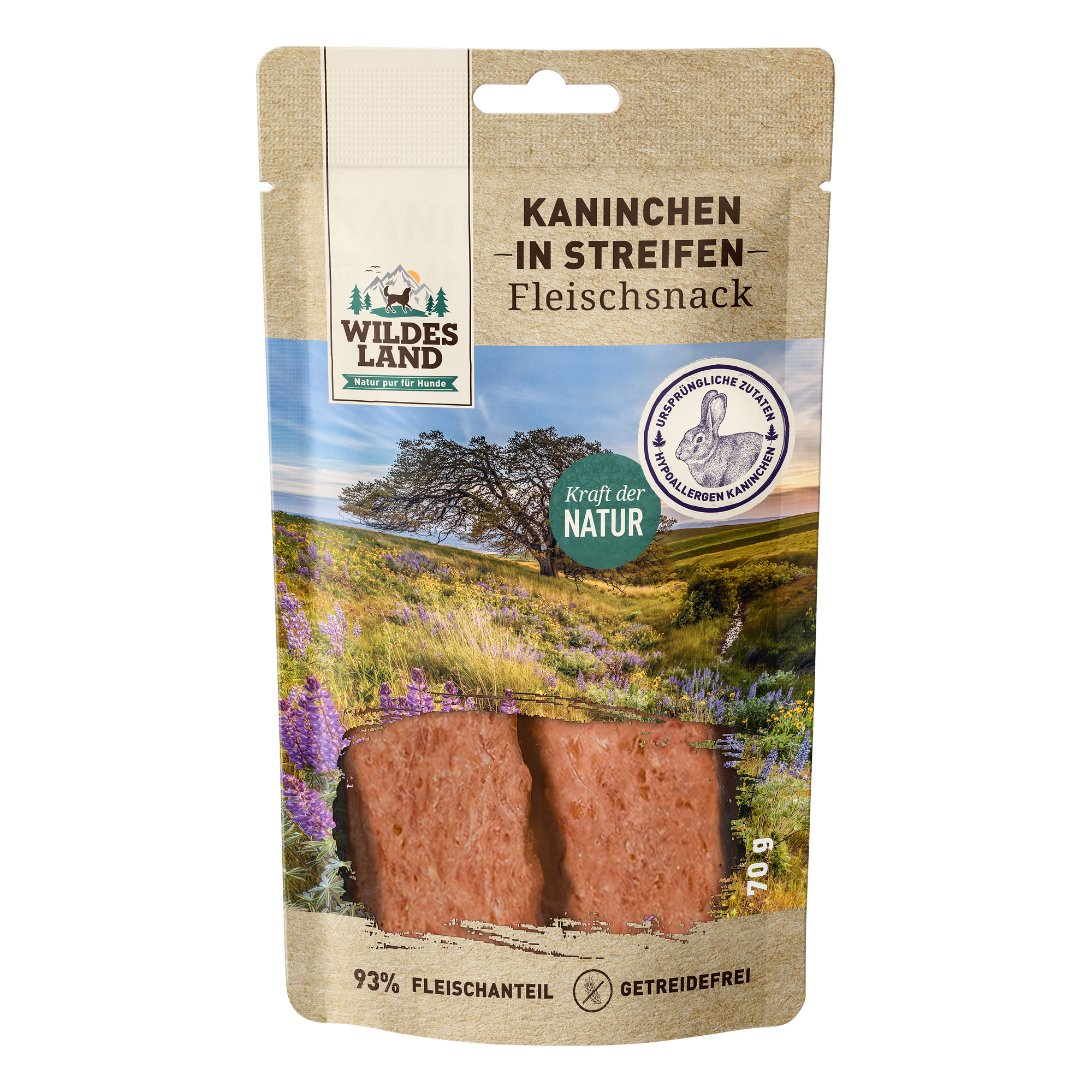 Hundesnack 'Fleischsnacks Kaninchenfleisch in Streifen' 70 g