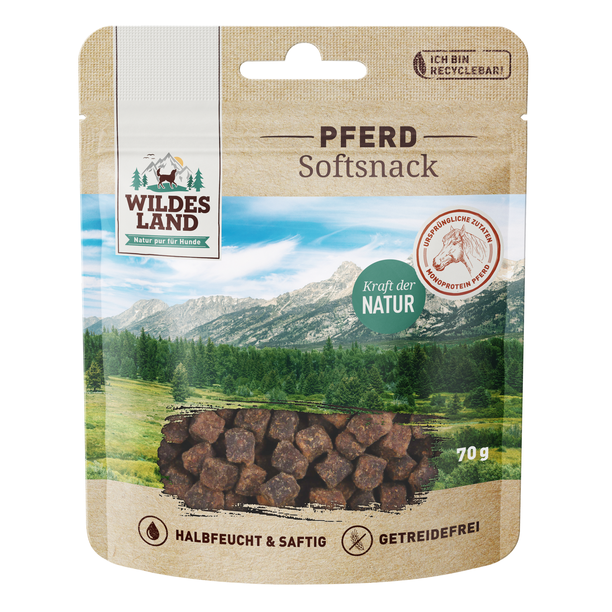 Hundesnack 'Softsnack Pferd' 70 g
