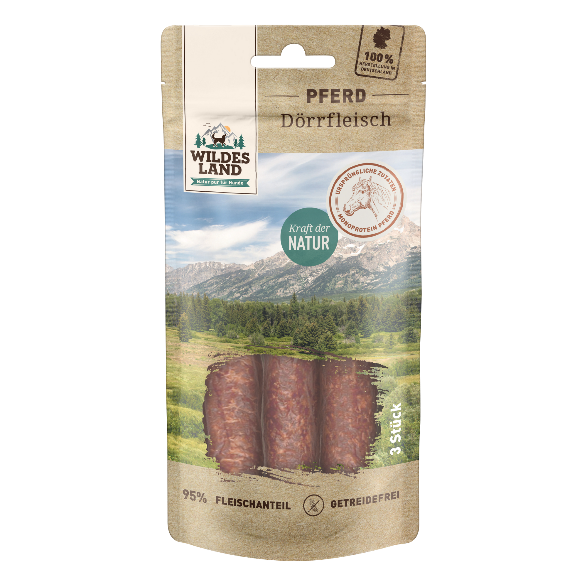 Hundesnack 'Dörrfleisch Pferd' 65 g