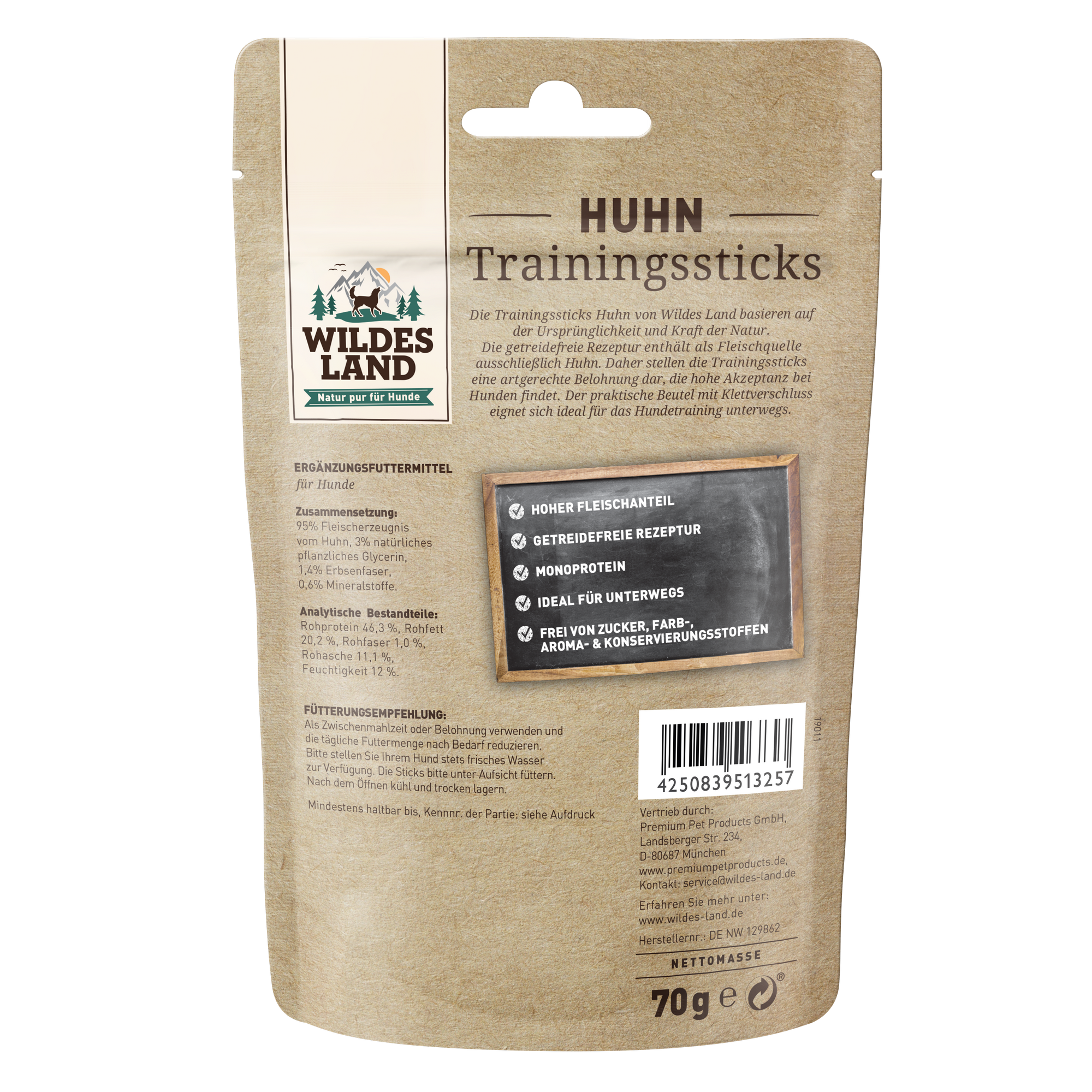 Hundesnack 'Trainingssticks Huhn' 70 g