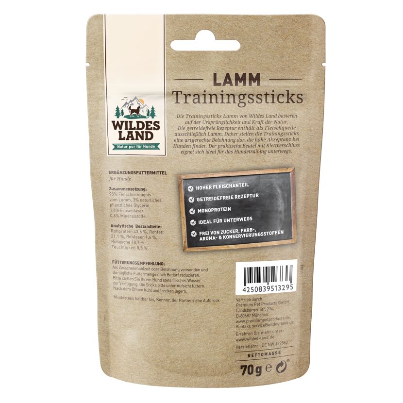 Hundesnack 'Trainingssticks Lamm' 70 g