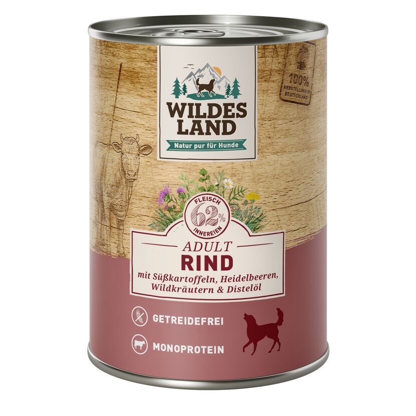 Hundenassfutter 'Rind mit Süßkartoffeln' Adult 400 g