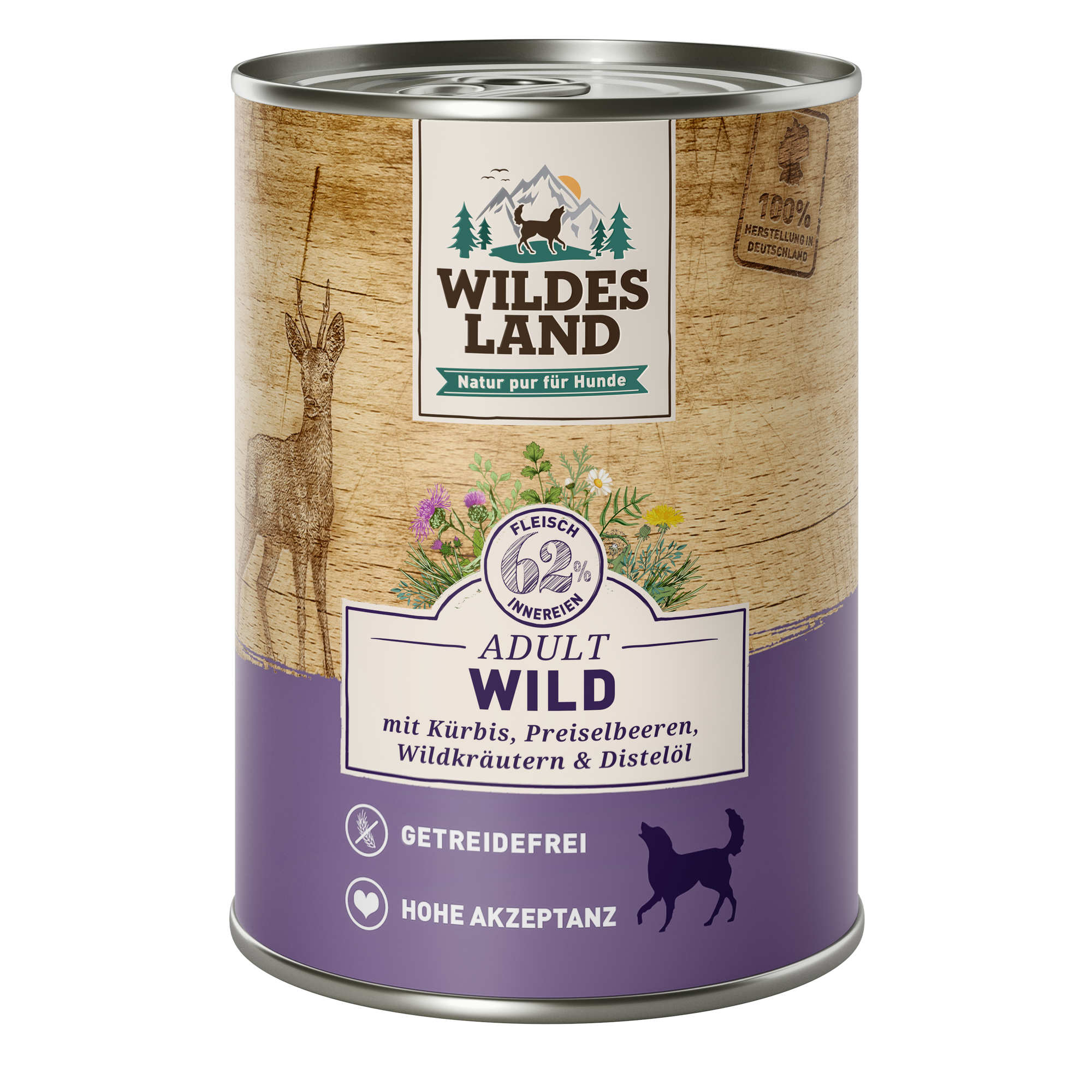 Hundenassfutter 'Wild mit Kürbis' Adult 400 g