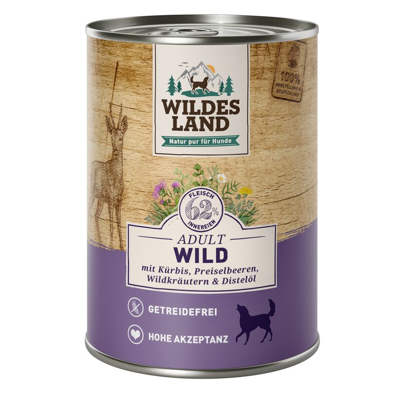 Hundenassfutter 'Wild mit Kürbis' Adult 400 g
