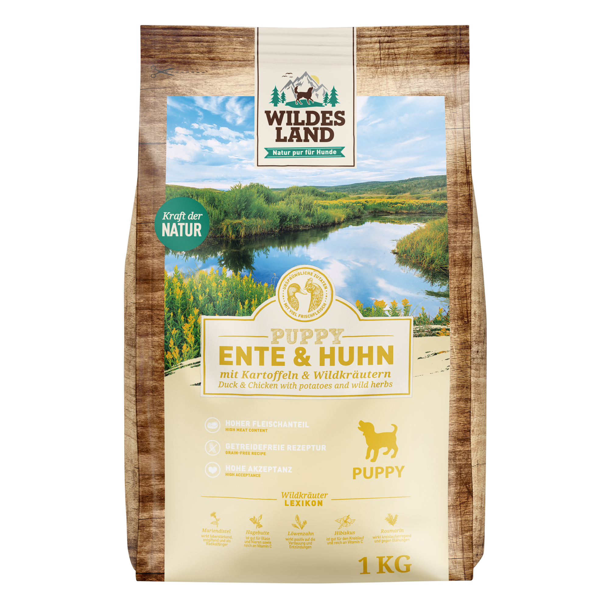 Hundetrockenfutter 'Ente & Huhn' Puppy 1 kg