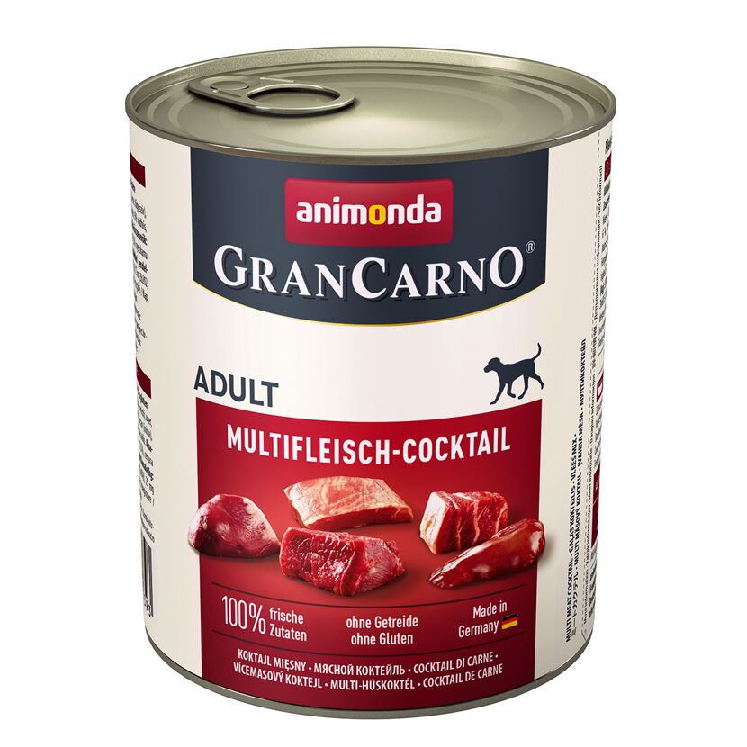 Hundefutter 'granCarno' Adult Multi-Fleisch 800 g