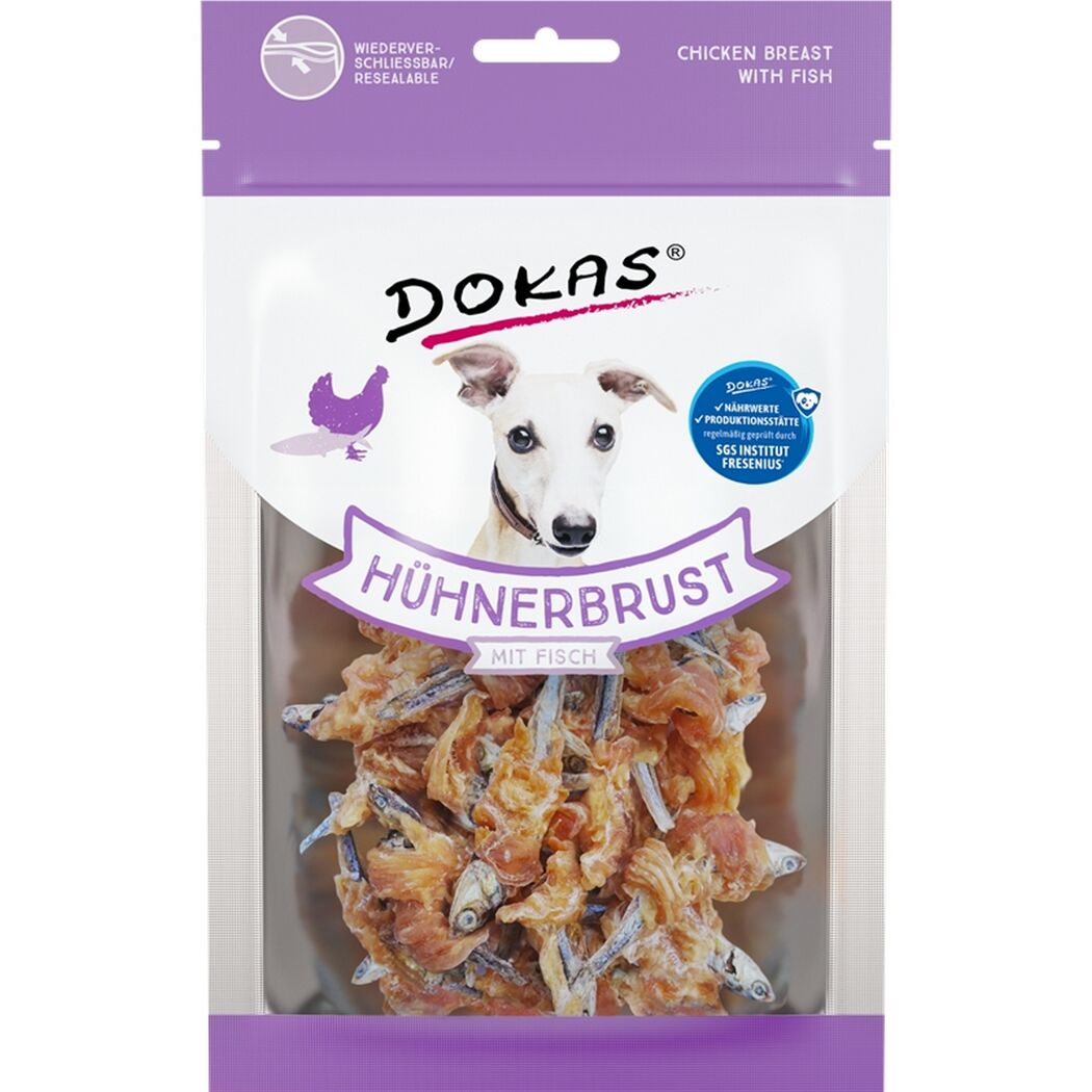 Hundefutter Hühnerbrust mit Fisch 70 g