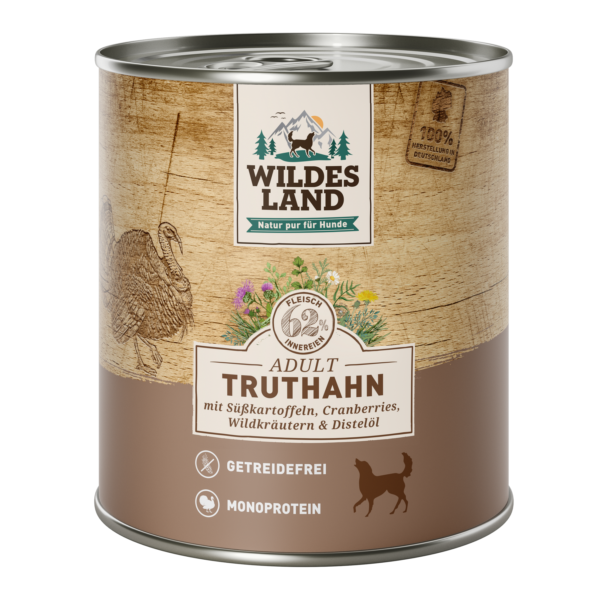 Hundetrockenfutter 'Truthahn mit Süßkartoffel, Cranberries, Wildkräutern und Distelöl' Adult 800 g