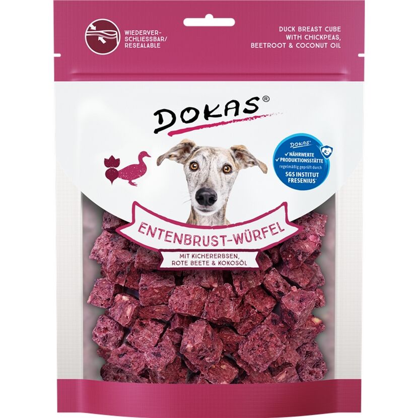 Hundefutter Entenbrust Würfel Kichererbsen 150 g