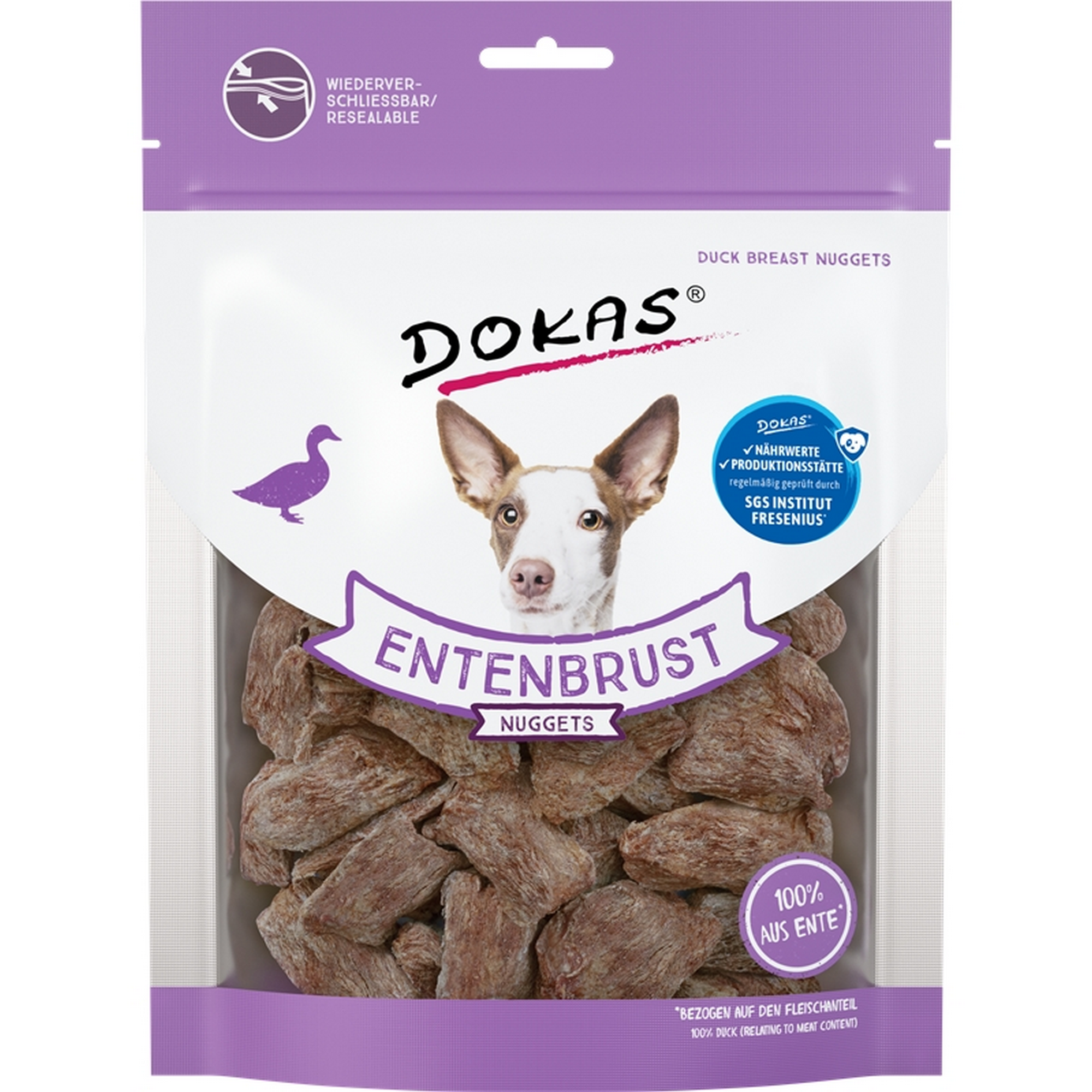 Hundefutter Entenbrust Nuggets 110 g