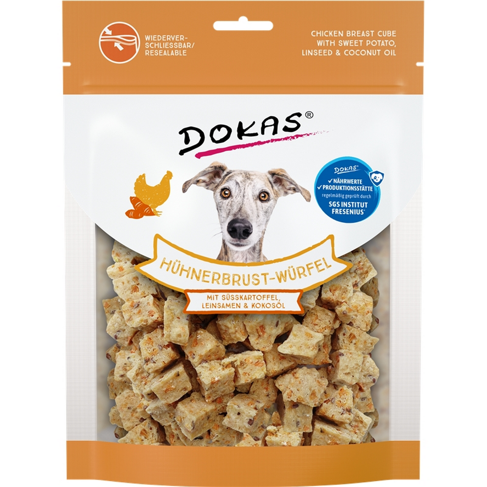 Hundefutter Hühnerbrustwürfel 150 g