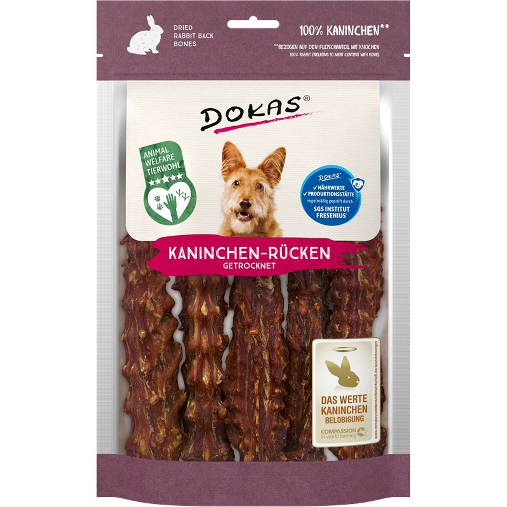 Hundefutter Kaninchenrücken 120 g