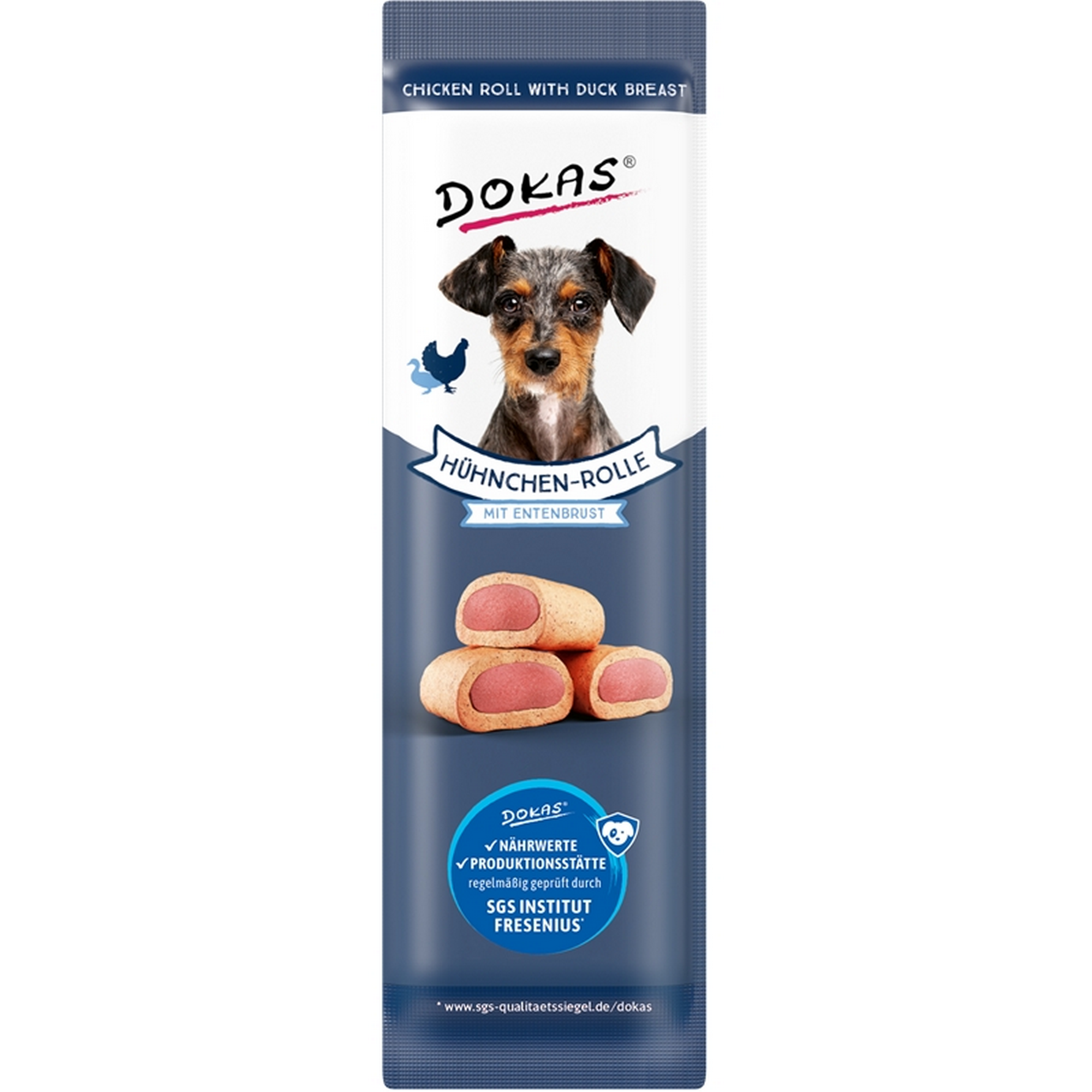 Hundefutter Hühnerrolle Ente 10 g