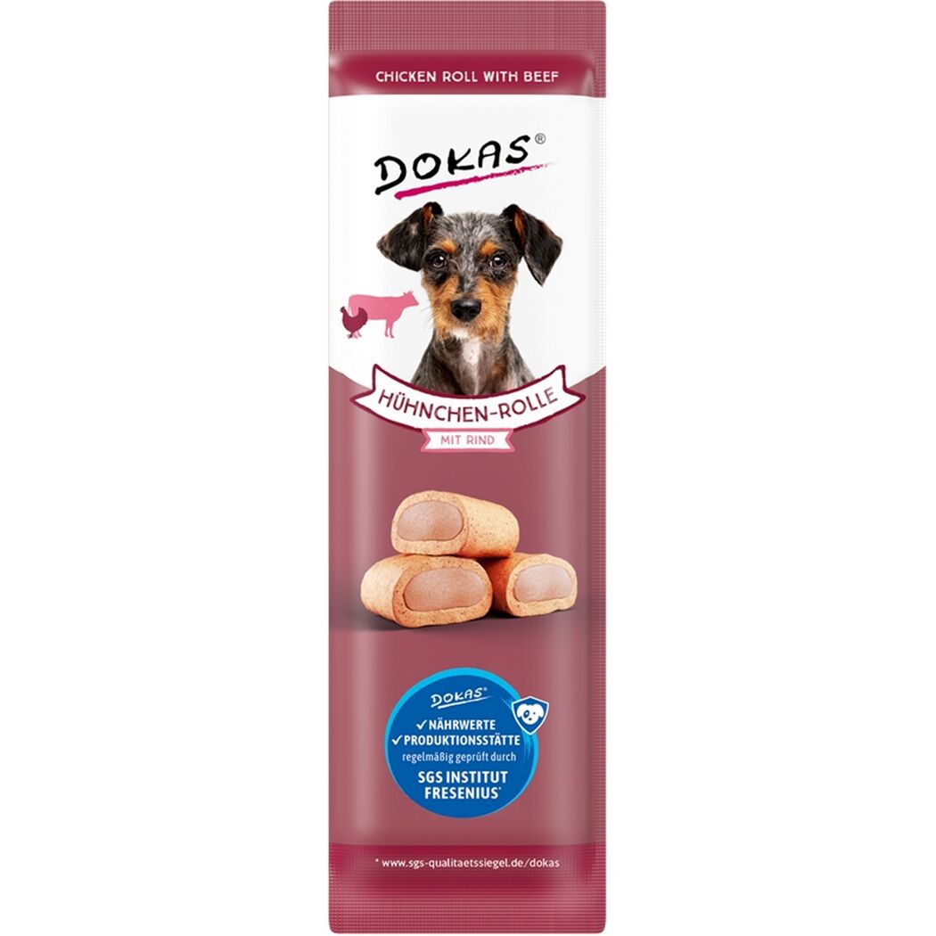 Hundefutter Hühnerrolle Rind 10 g