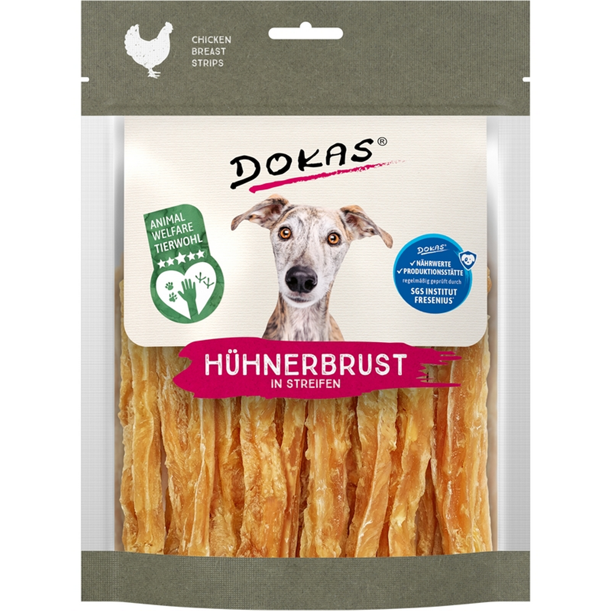 Hundefutter Hühnerbrust Streifen 170 g