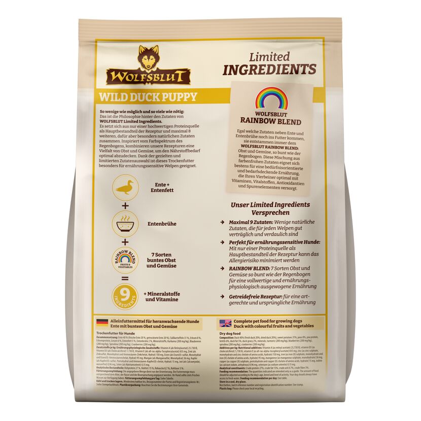 Hundetrockenfutter 'Wild Duck' Puppy 1 kg