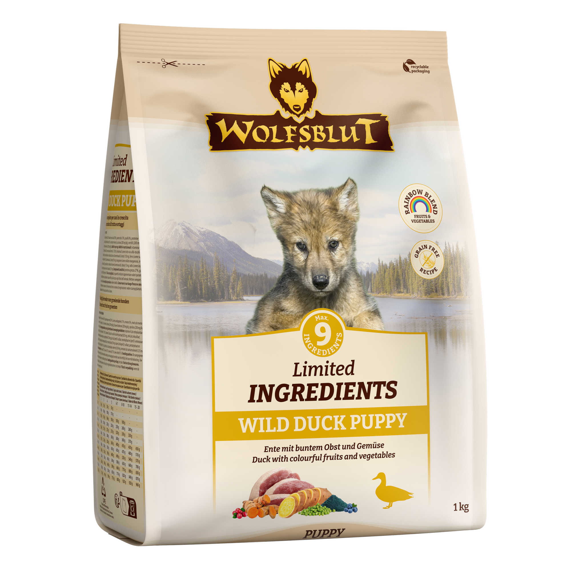 Hundetrockenfutter 'Wild Duck' Puppy 1 kg