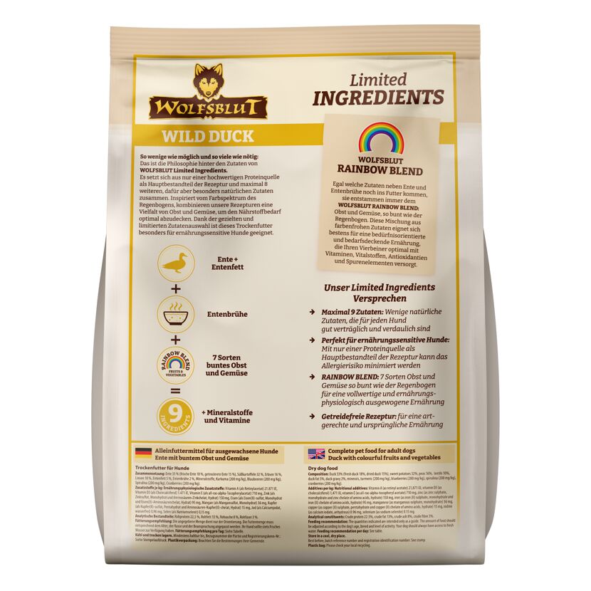 Hundetrockenfutter 'Wild Duck' Adult 1 kg