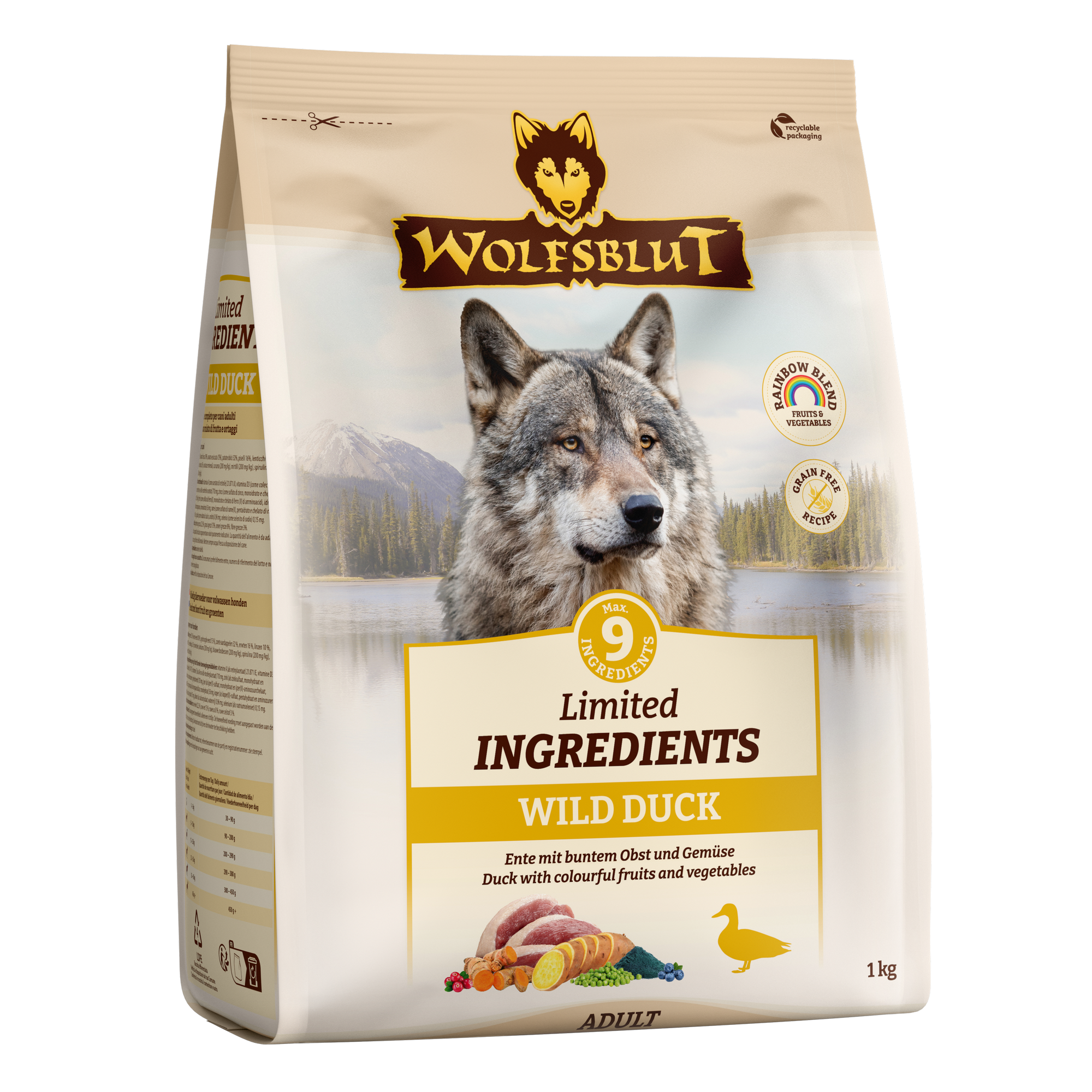 Hundetrockenfutter 'Wild Duck' Adult 1 kg