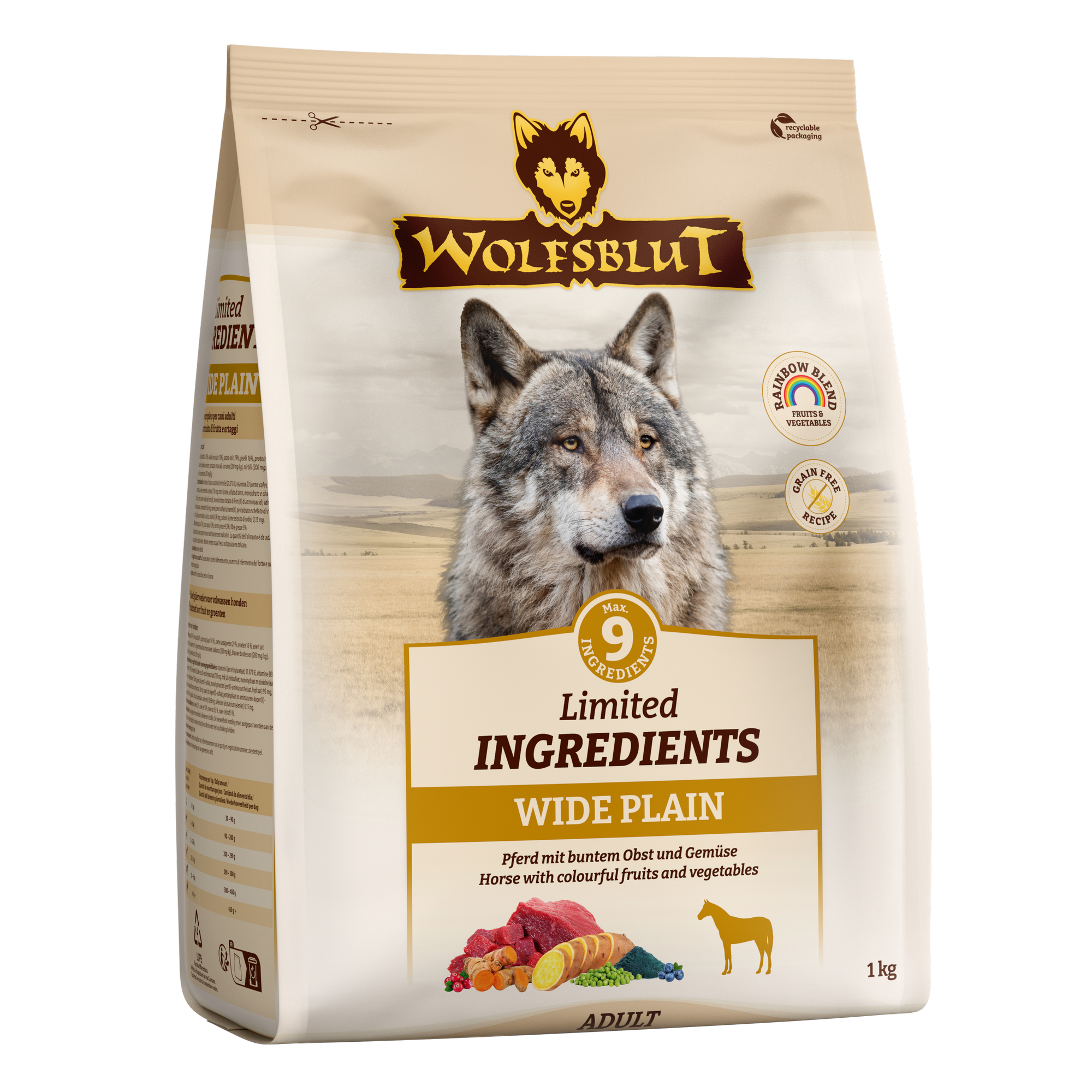 Hundetrockenfutter 'Wide Plain' Adult 1 kg