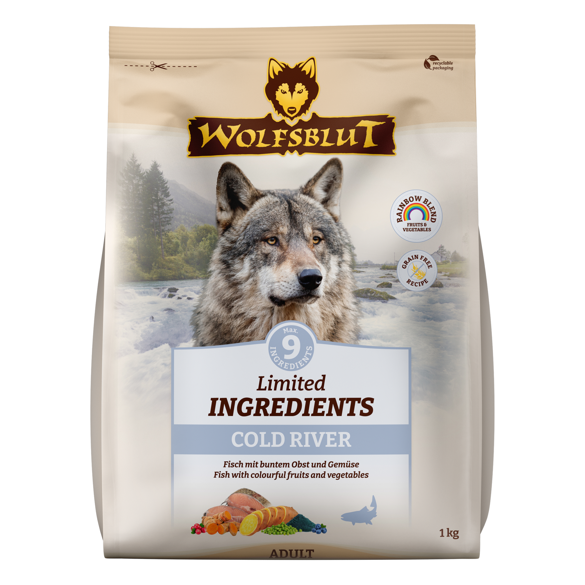 Hundetrockenfutter 'Cold River' Adult 1 kg