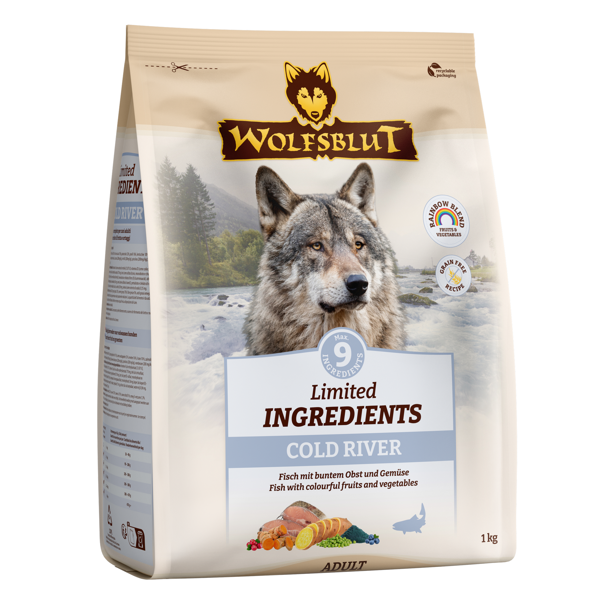 Hundetrockenfutter 'Cold River' Adult 1 kg