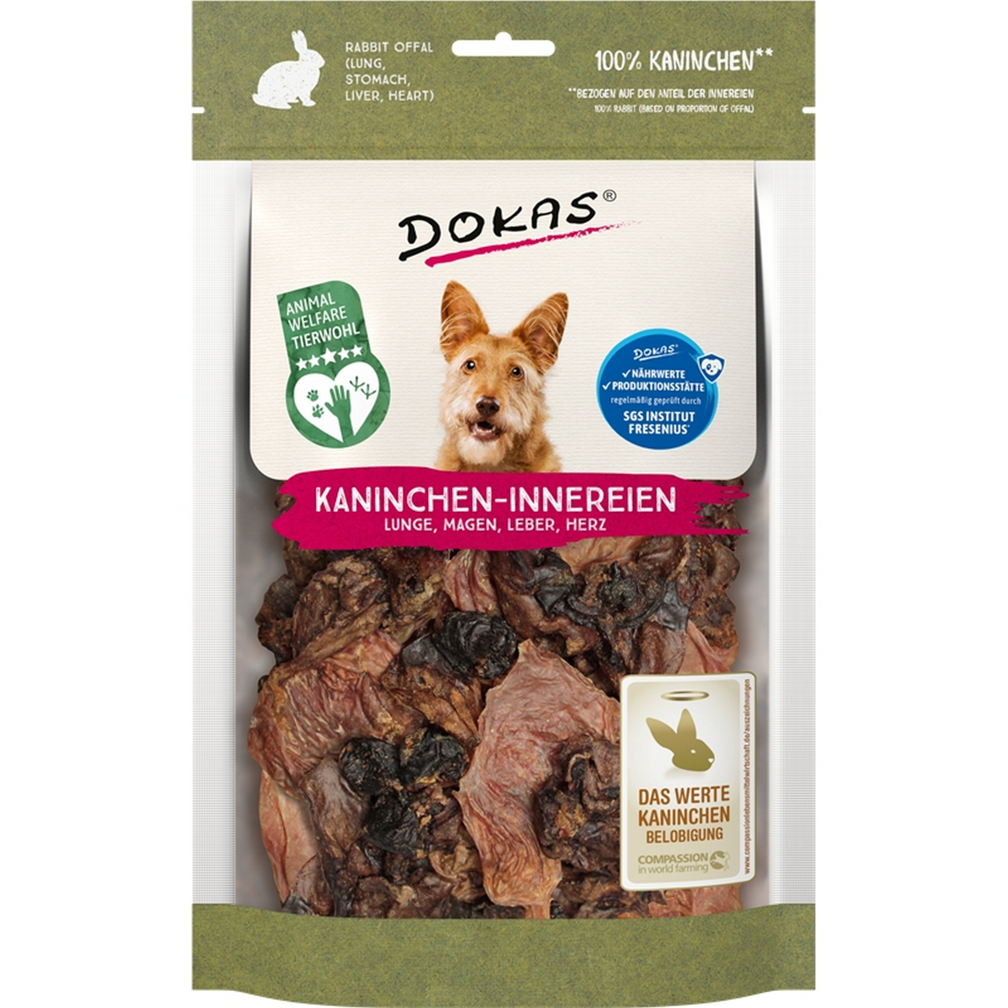 Hundefutter Kaninchen-Innereien 100 g