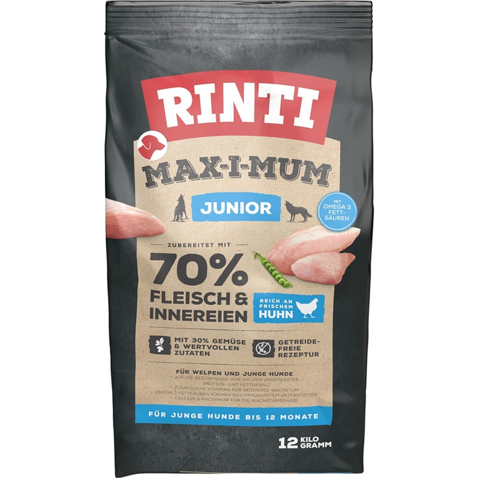 Hundefutter 'Max-i-mum' Junior Huhn 12 kg