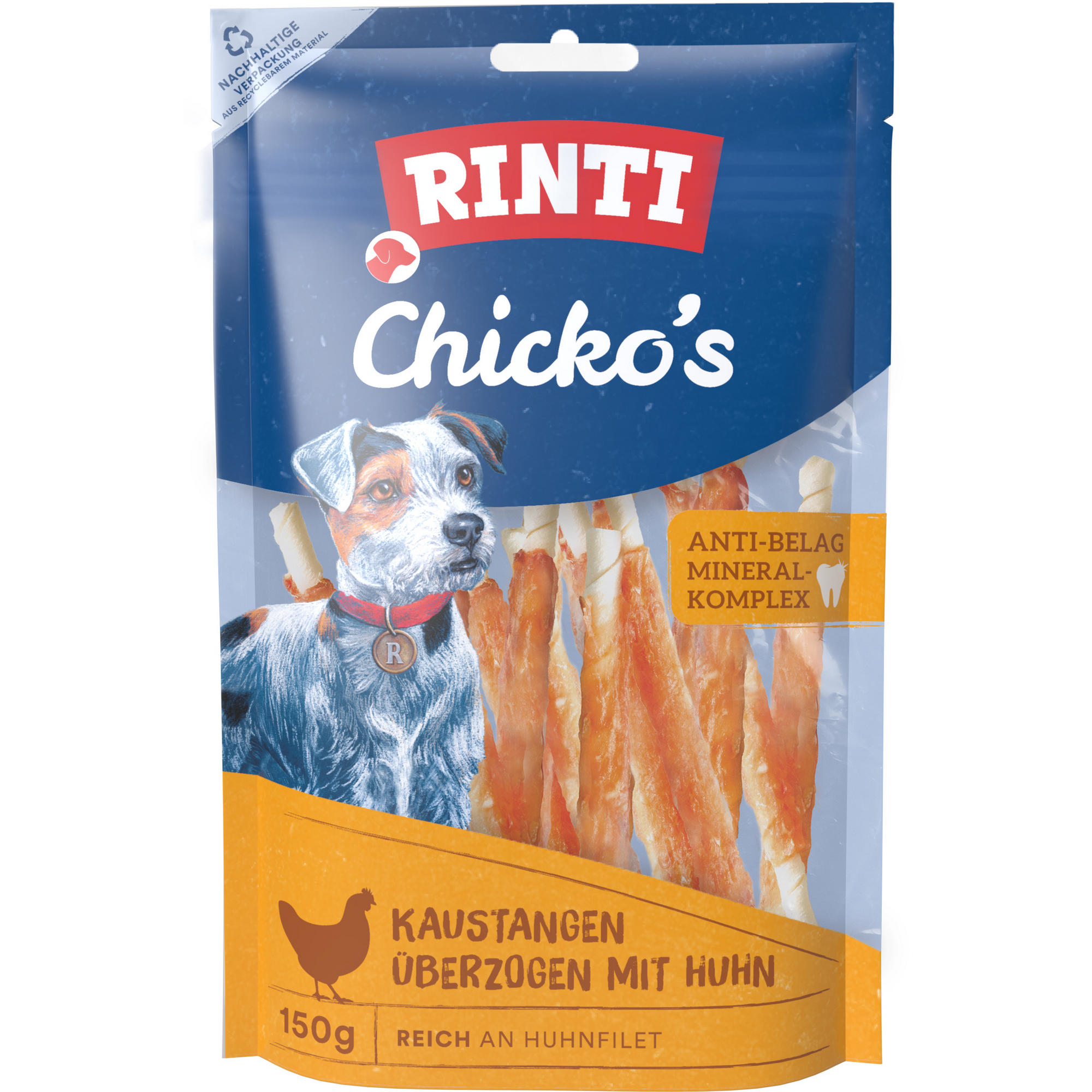 Hundefutter 'Chicko' Rinderhaut mit Huhn 150 g