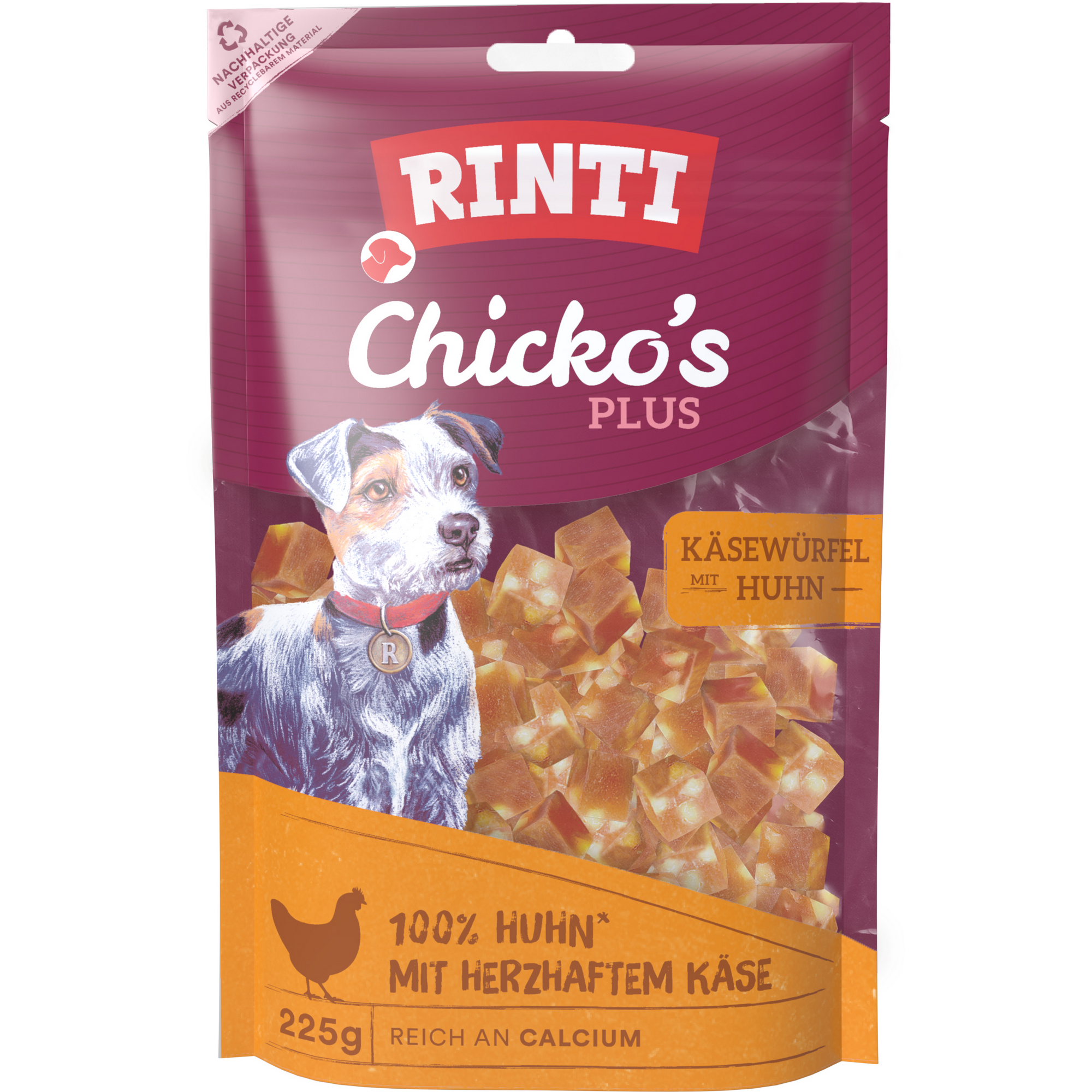 Hundefutter 'Chicko' Huhn mit Käse 225 g