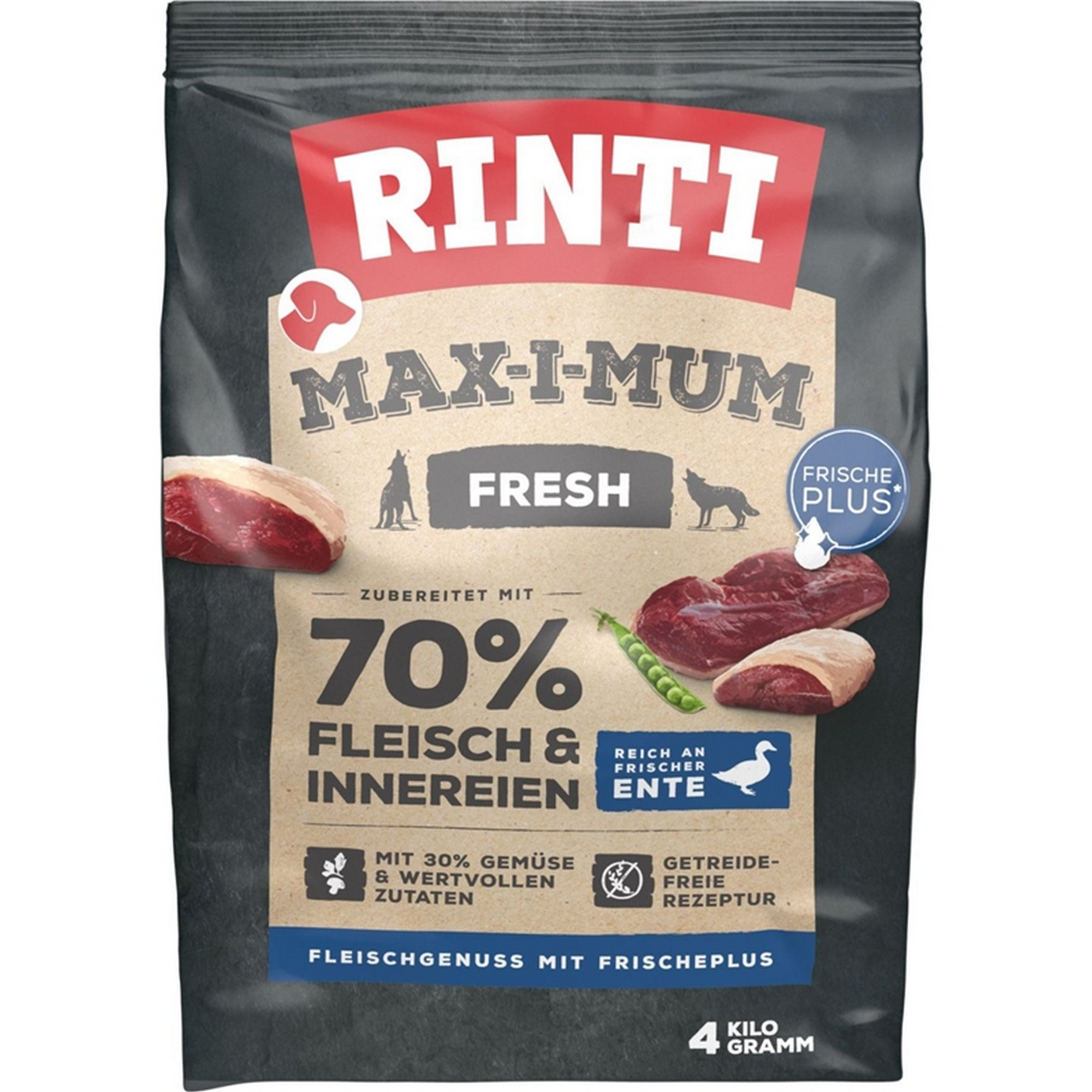 Hundefutter 'Max-i-mum' Gemüse Ente 4 kg