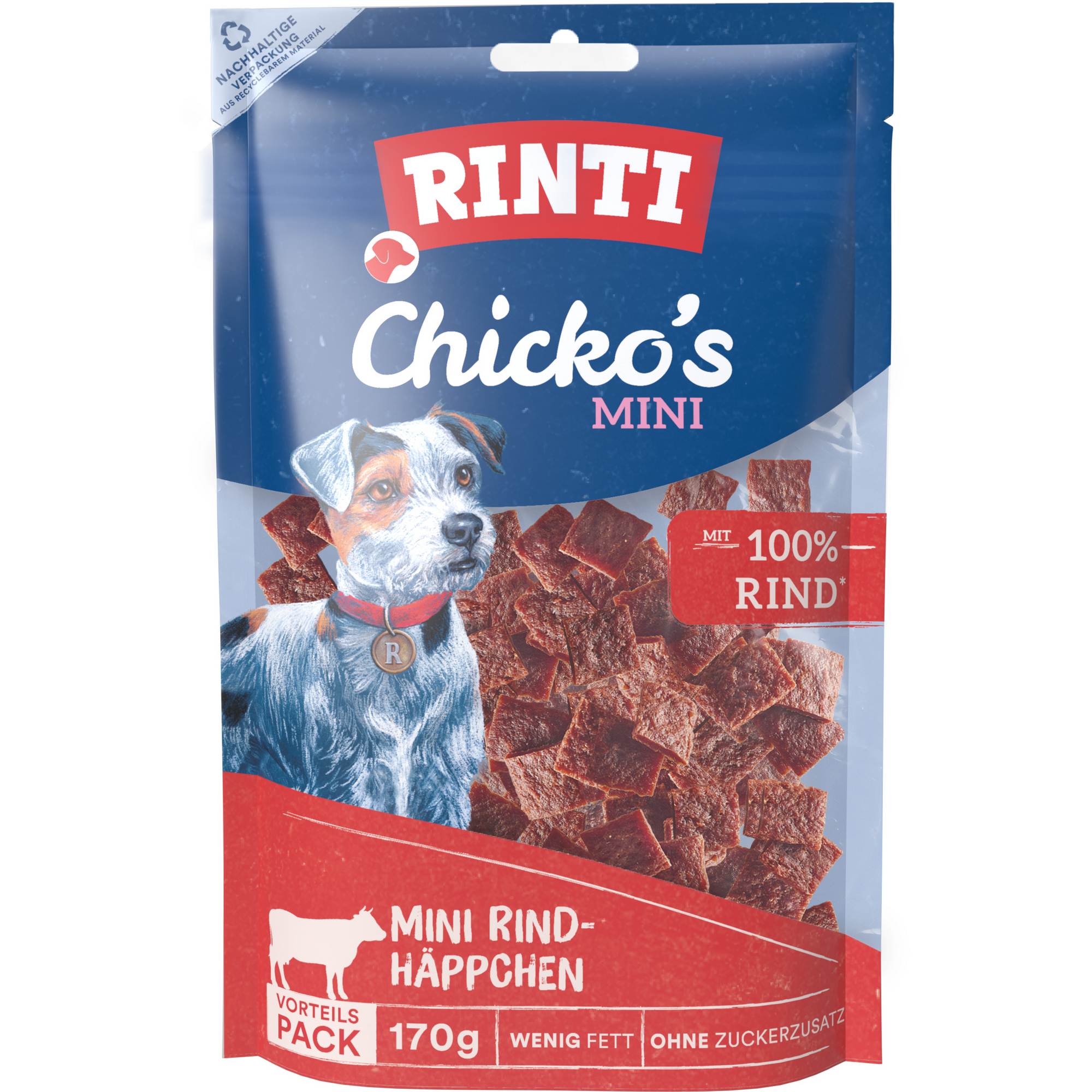 Hundefutter 'Chicko' Rind-Häppchen 170 g