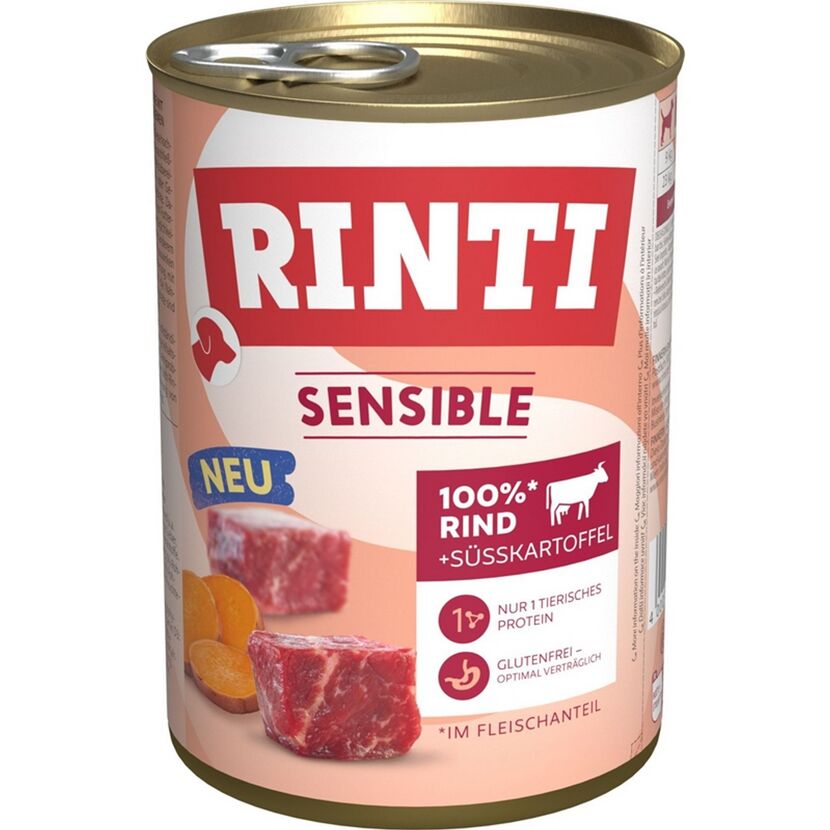Hundefutter 'Sensible' Rind Süßkartoffel 400 g