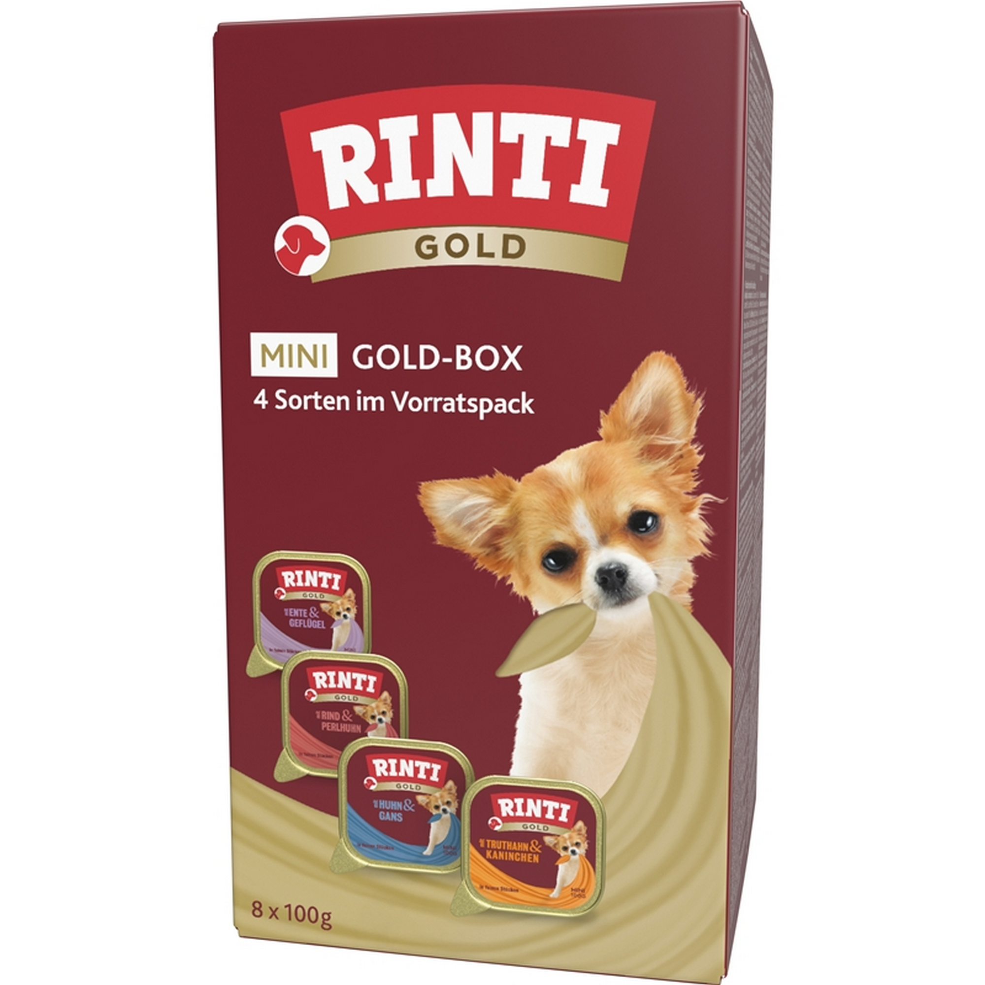 Hundefutter 'gold' Goldbox 8 x 100 g